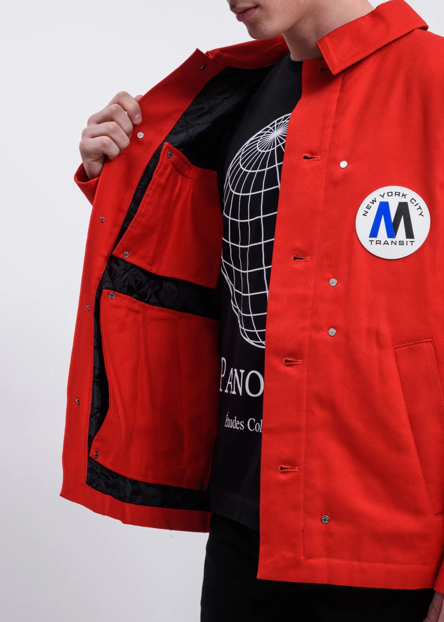 Red Timeline KH x MTA Canvas Jacket - Image 4