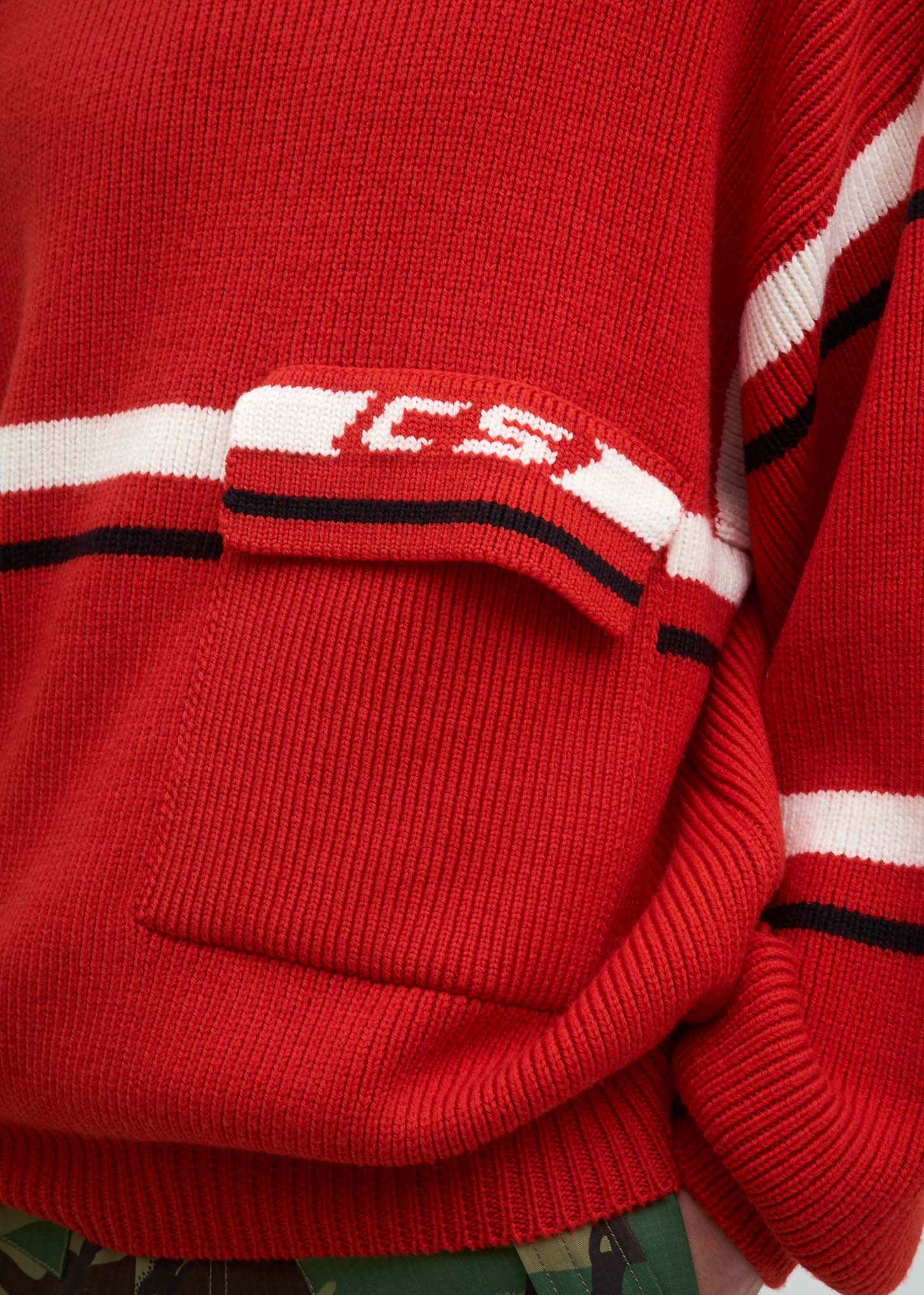 Red Tomek Knit Sweater - Image 4
