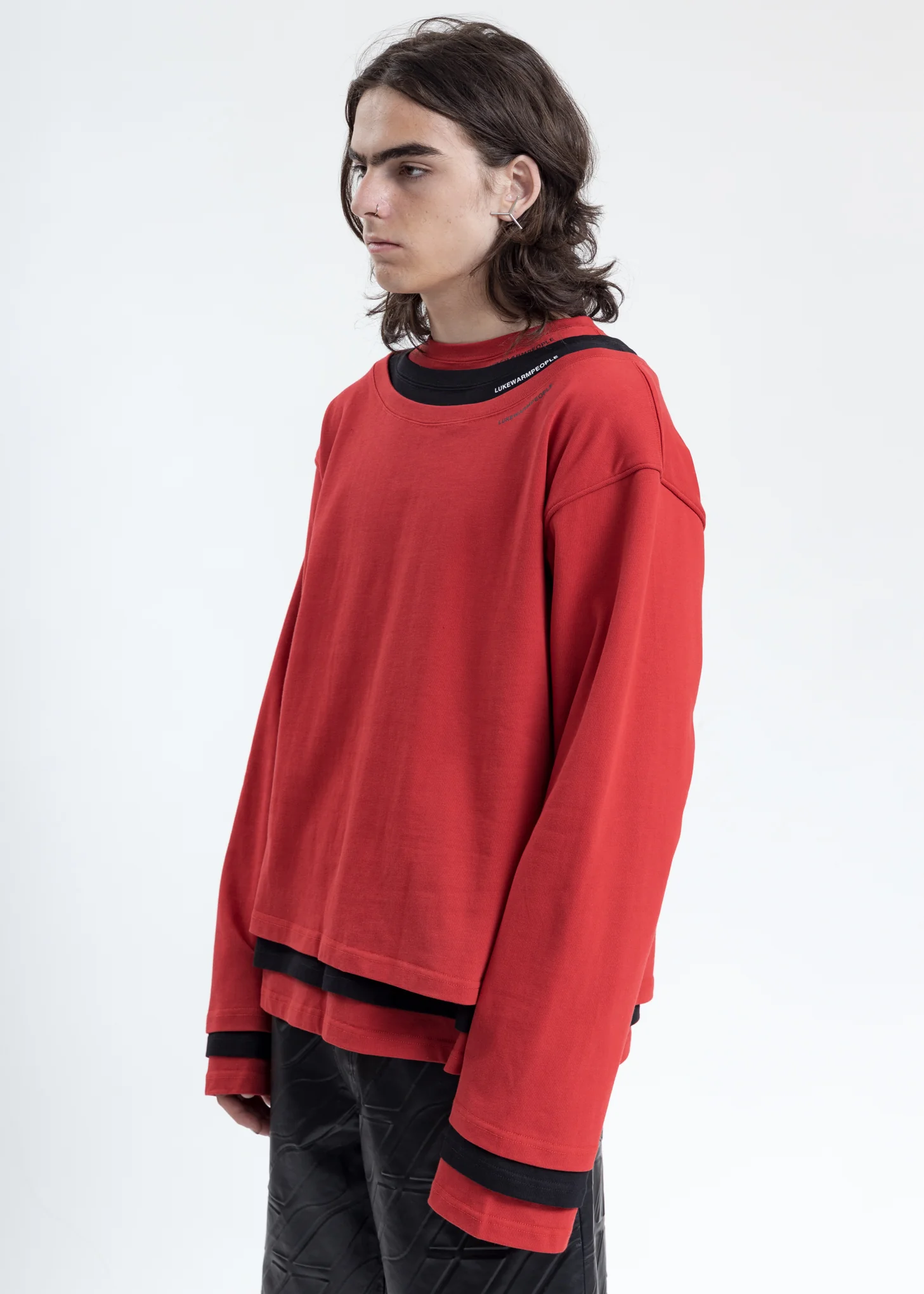 Red Triple Layer Crewneck - Image 2