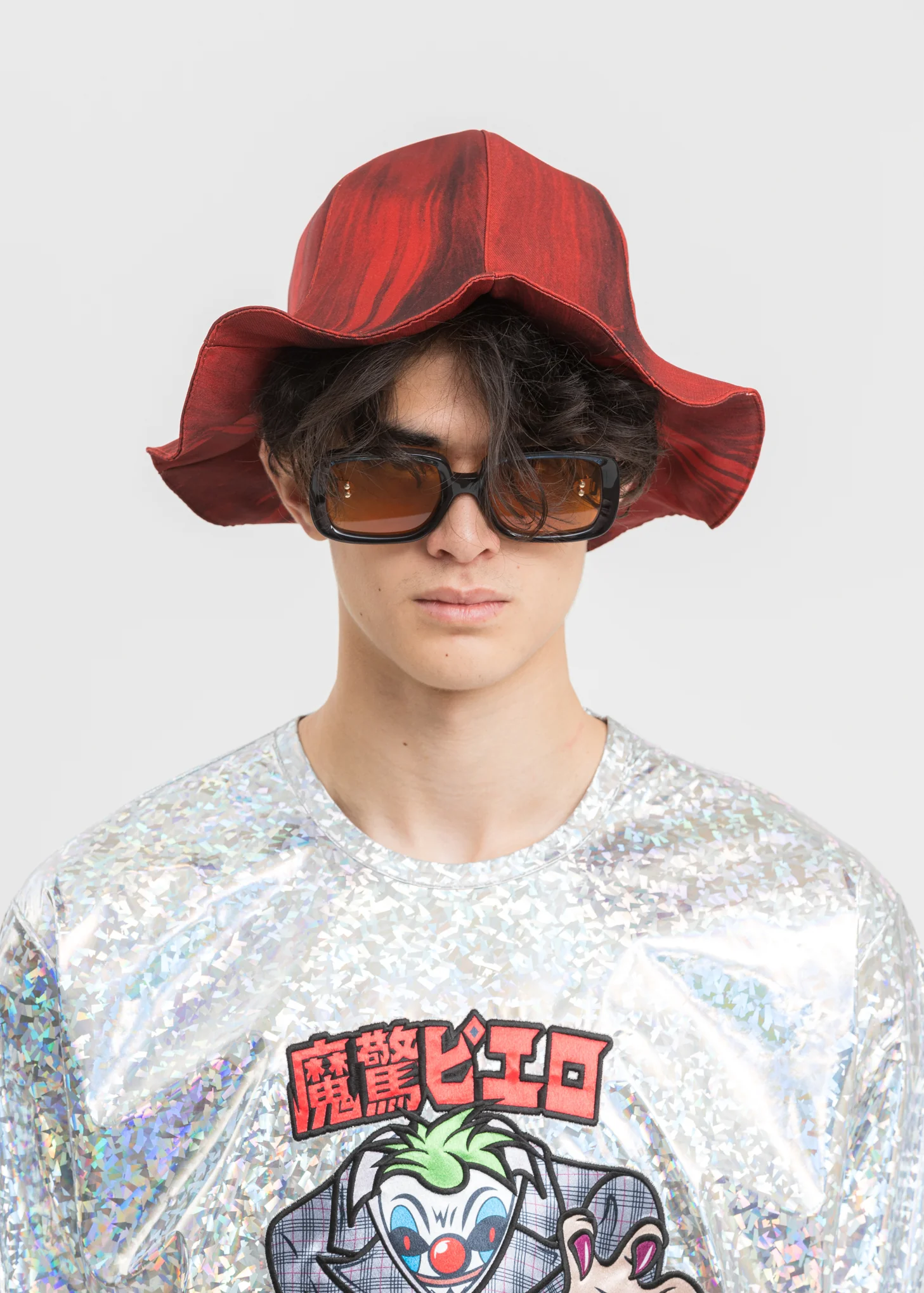 Red Turip Printed Turip Hat - Image 3
