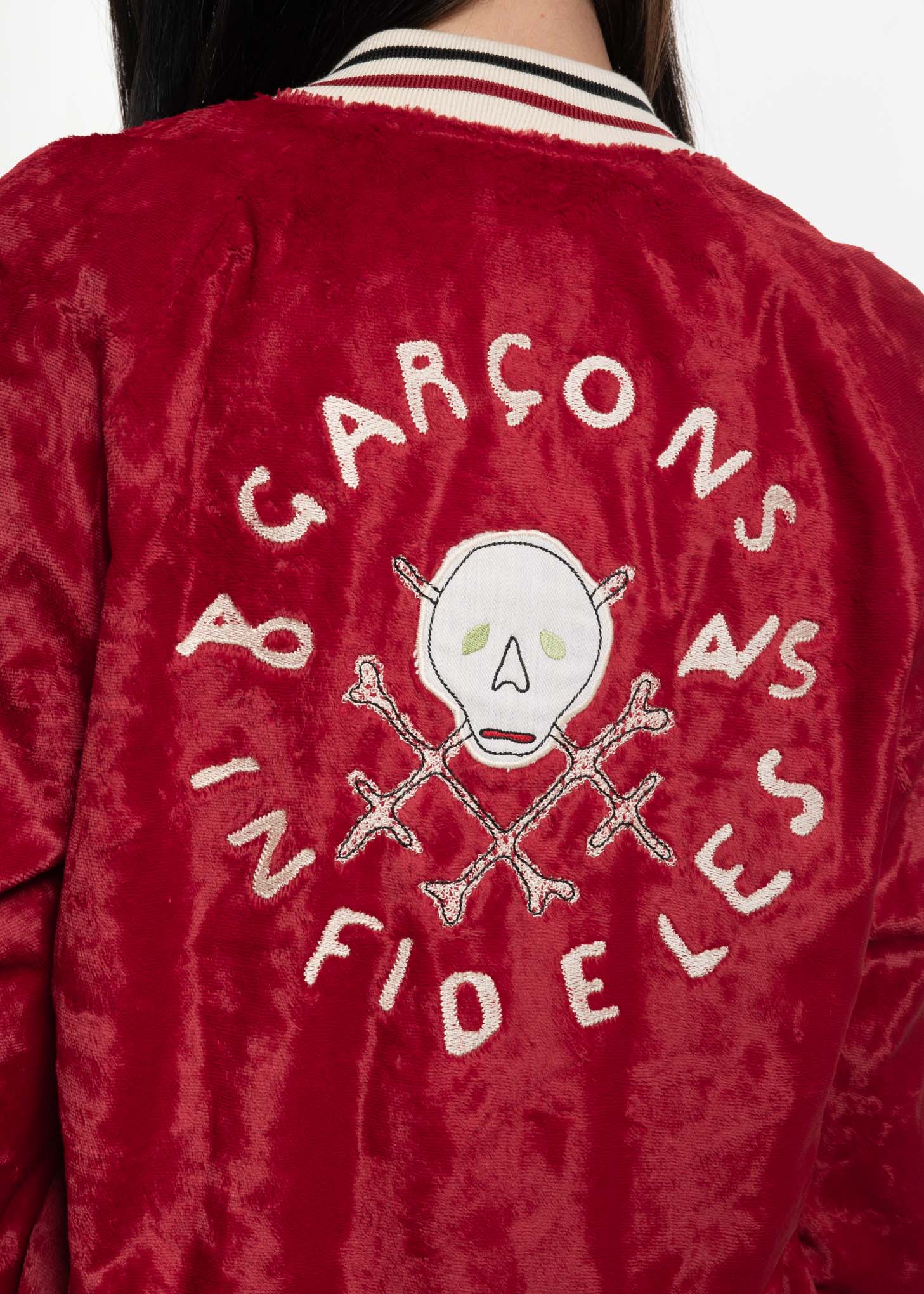 Red Velour Jamie Teddy Jacket - Image 3