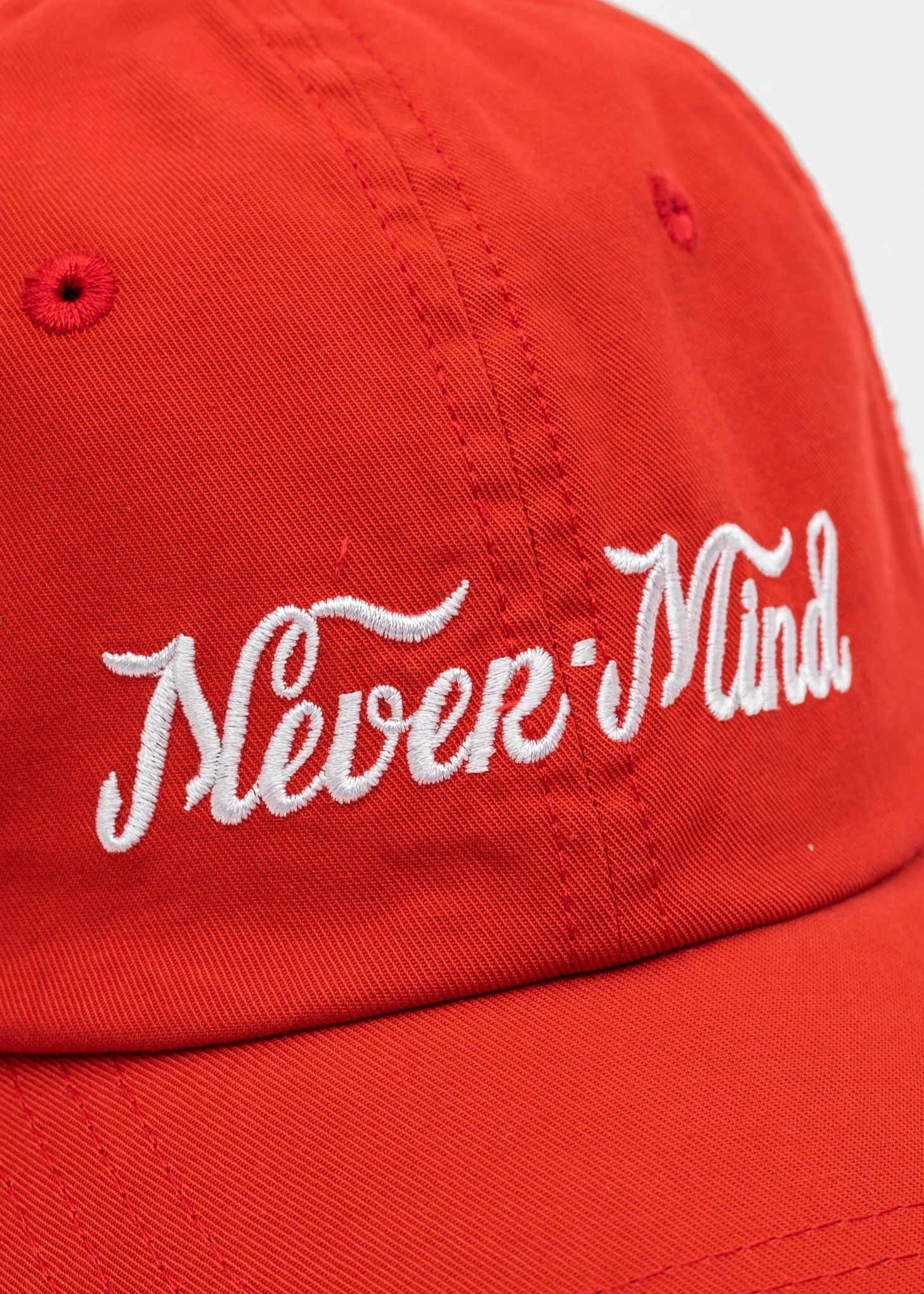 Red Washed BOOSTER NEVERMIND Cap - Image 3