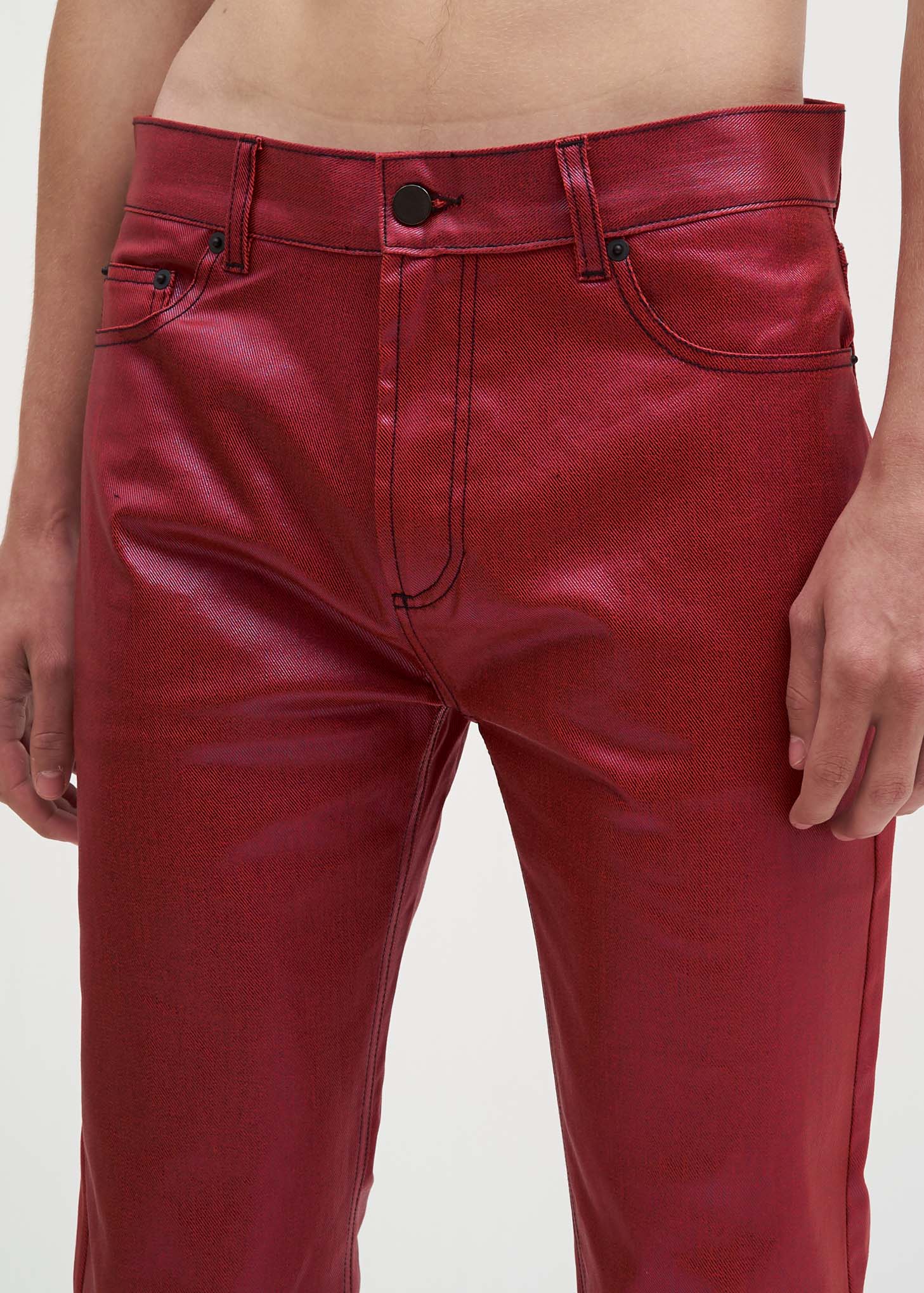 Red Waxed Jaxon Jeans - Image 4