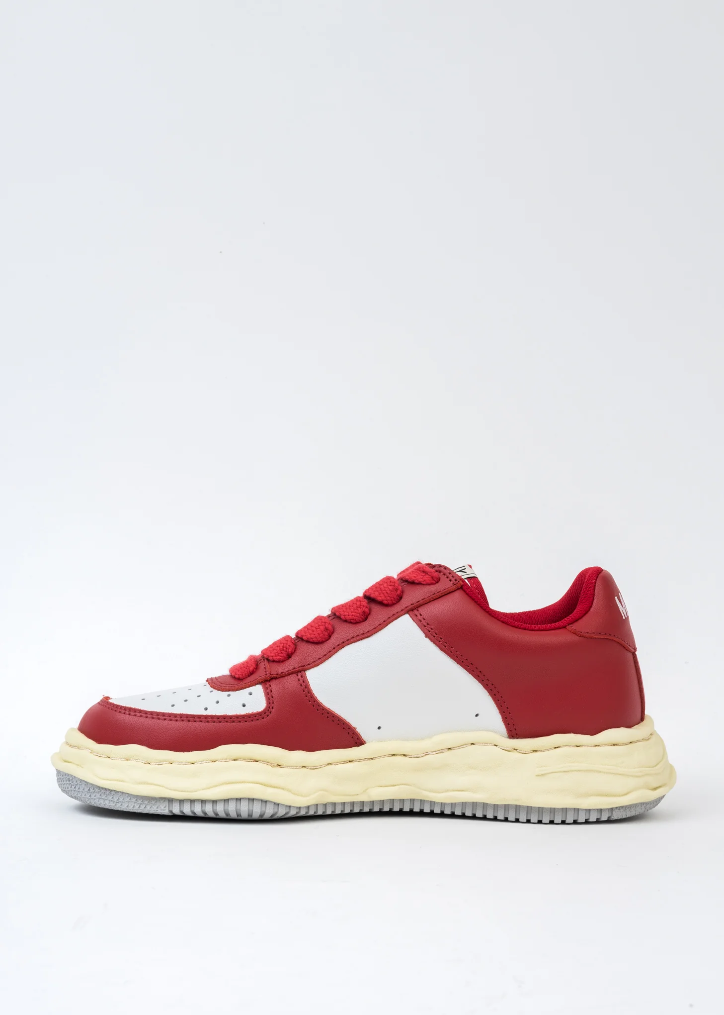 Red/White OG Sole Vintage Colour Leather Sneaker (WAYNE LOW) - Image 6