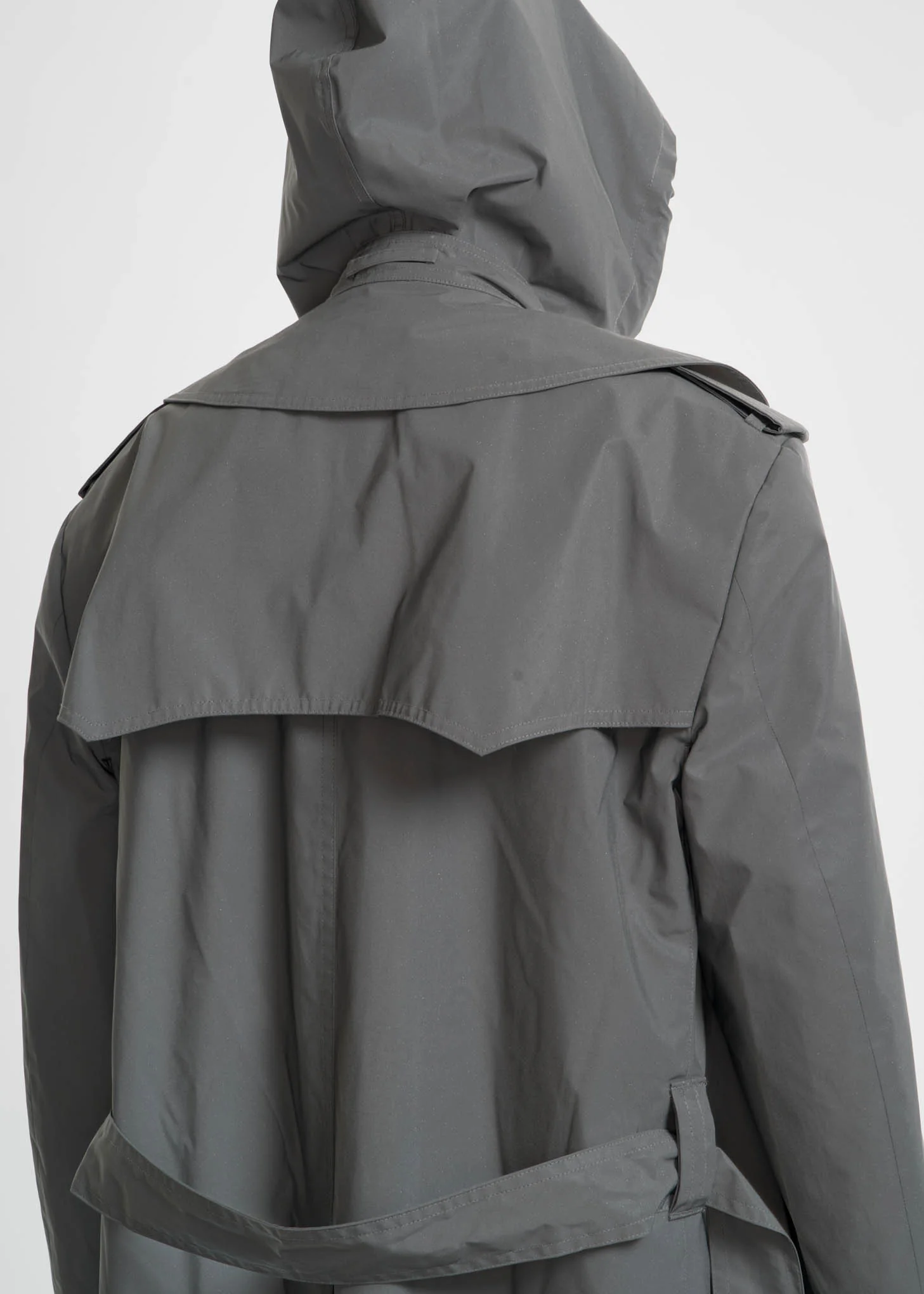 Reflective Hooded Trench Coat - Image 7