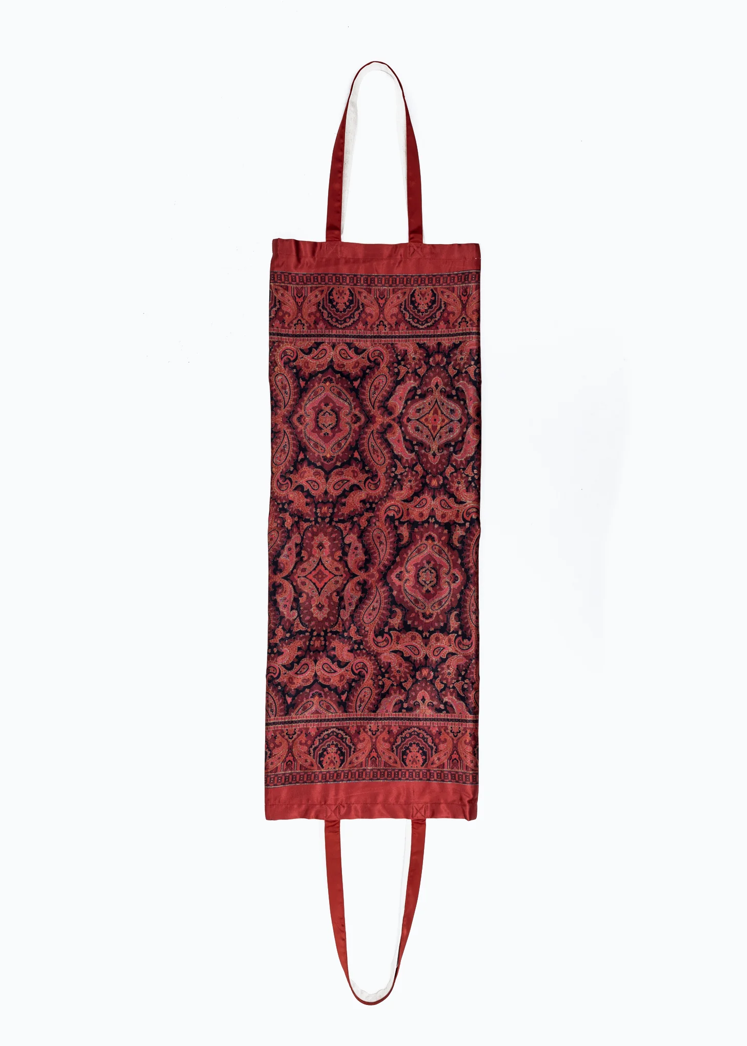 Reversible Red And Beige Scarf Tote Bag - Image 2