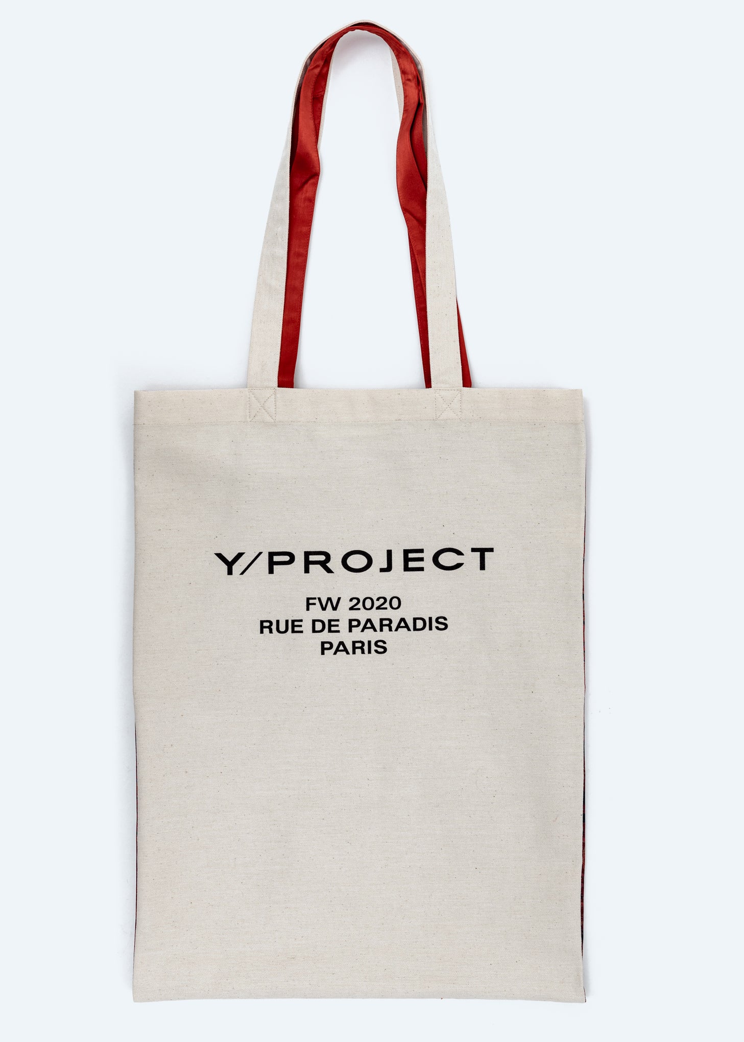 Reversible Red And Beige Scarf Tote Bag - Image 7