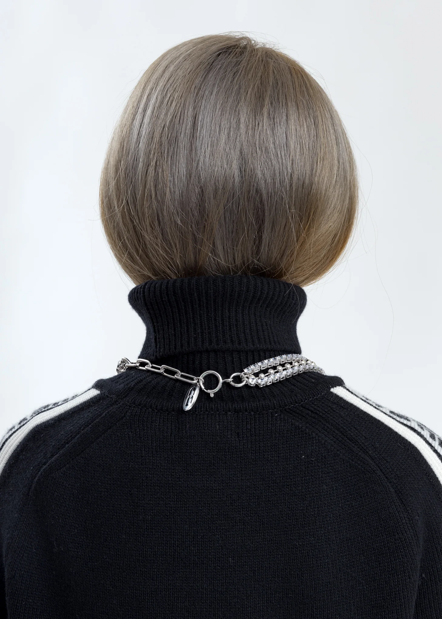 Rhinestone And Ball Link Necklace - Image 5