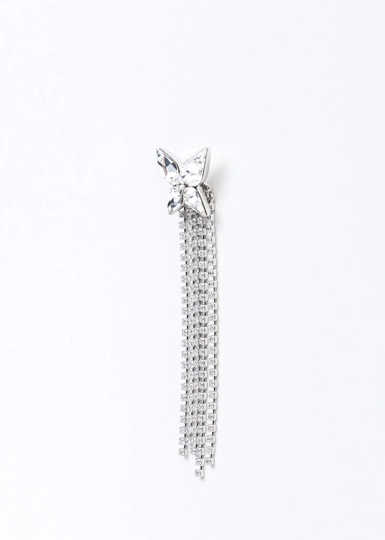 Rhinestone Butterfly And Chains Earring -Single - Image 4