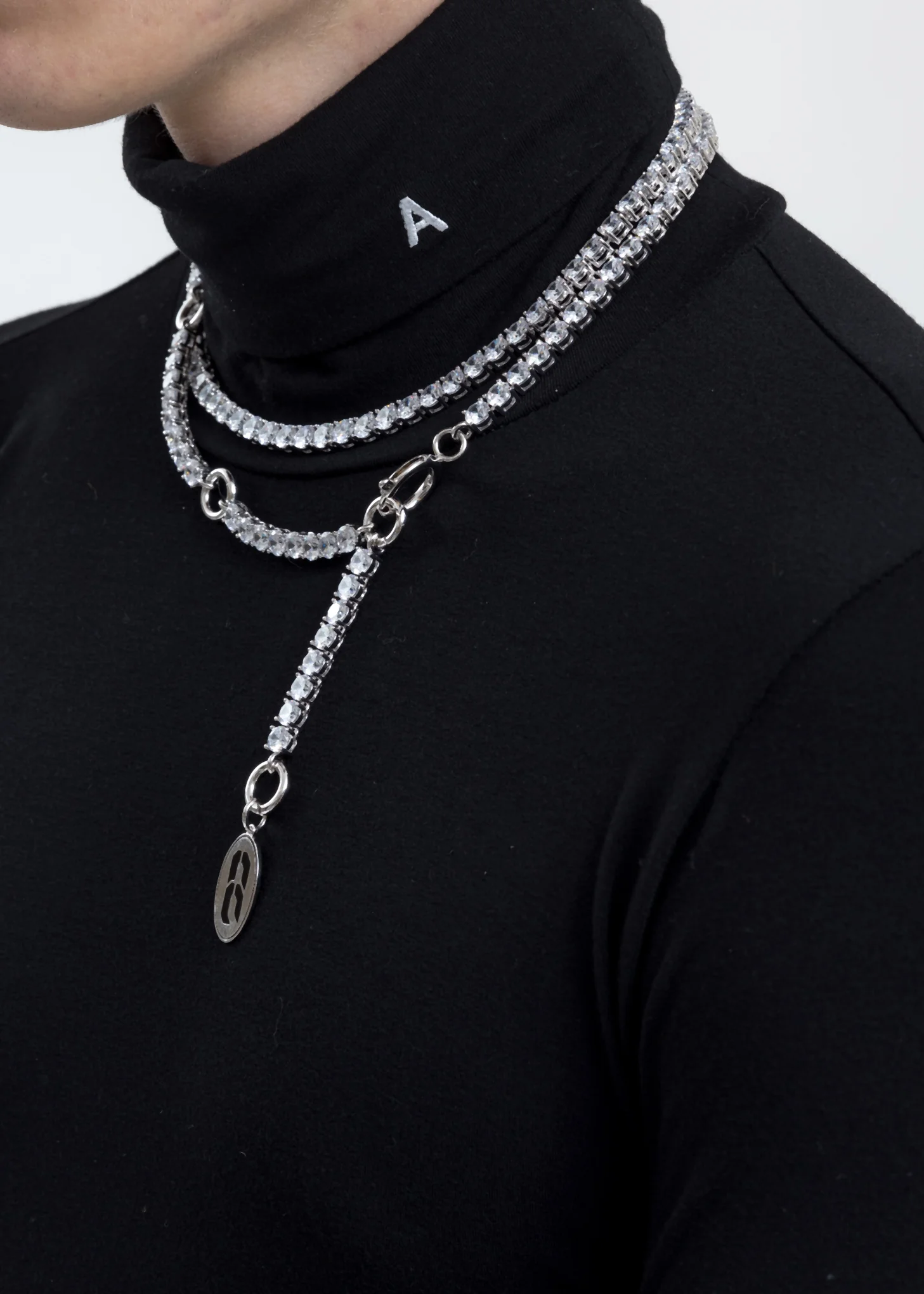 Rhinestone Chain Necklace - Image 3