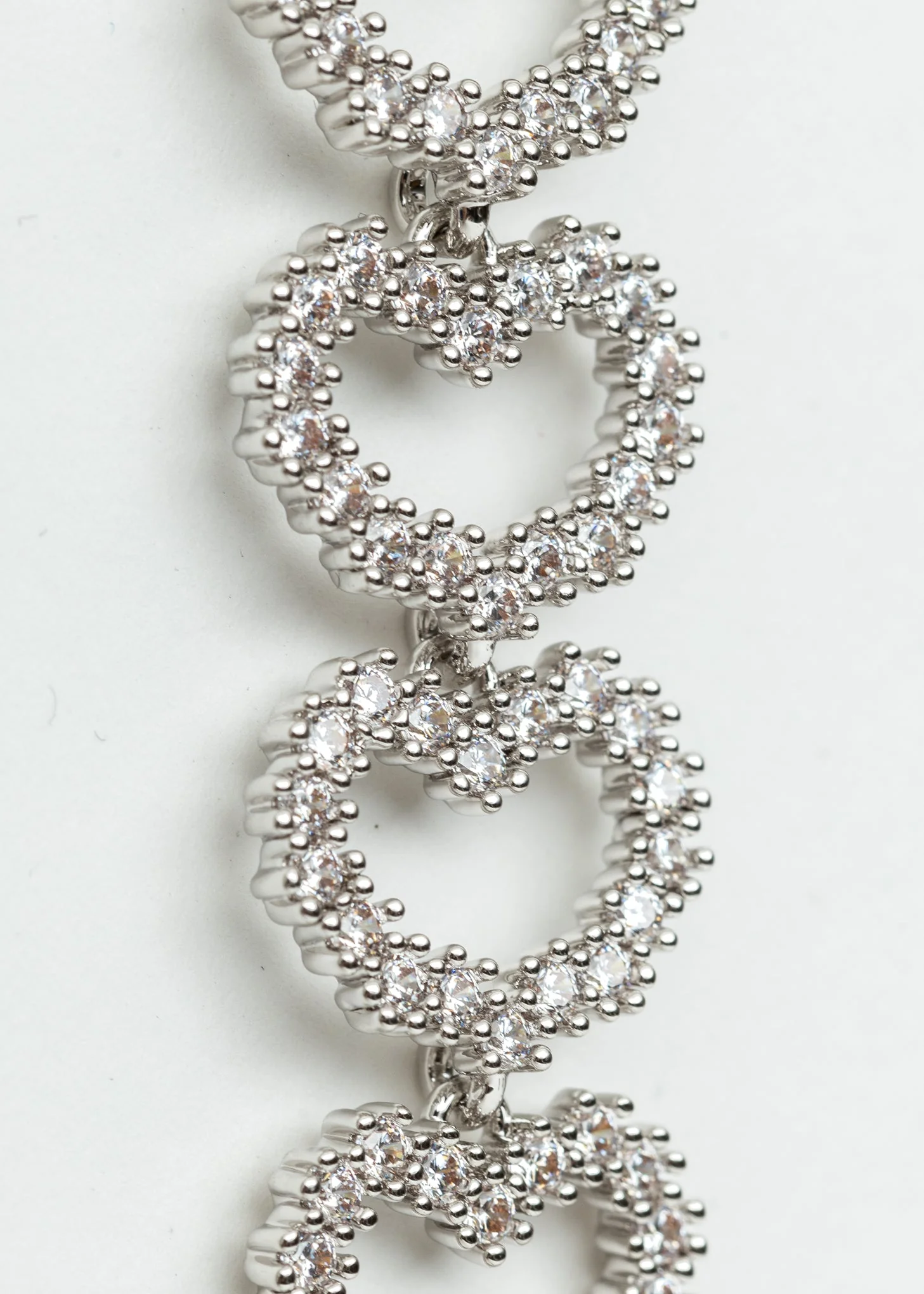 Rhinestone Hearts Earring -Single - Image 4