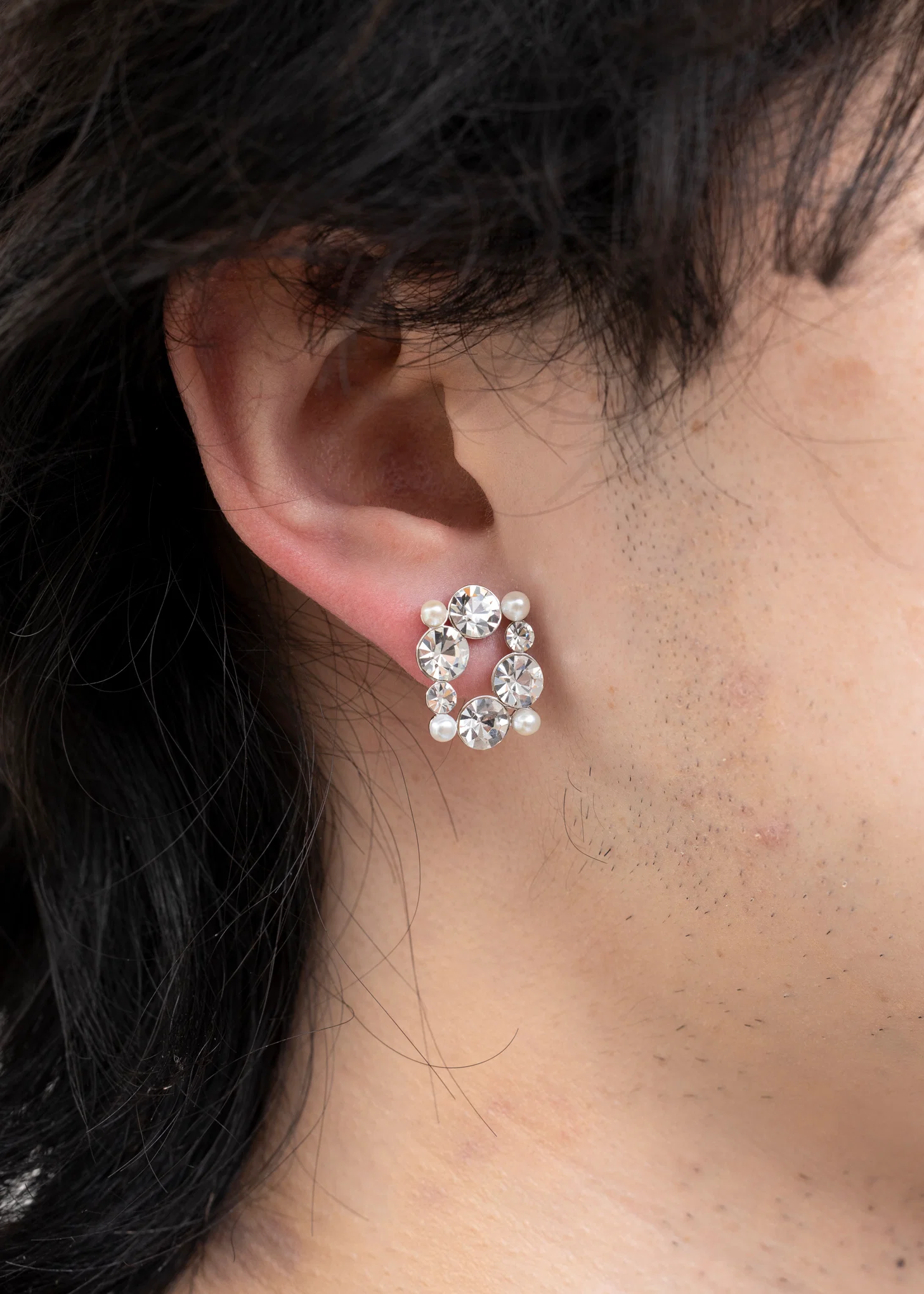 Rhinestone ART MIRROR Earring - Single - Image 3