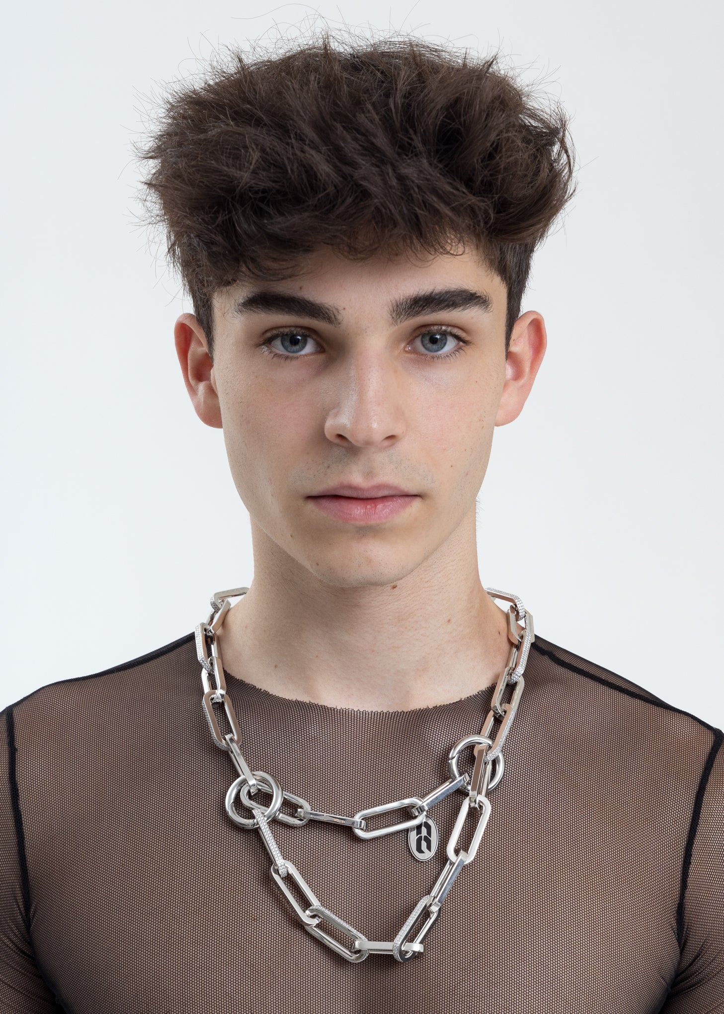 Rhinestone Link Chain Necklace - Image 3