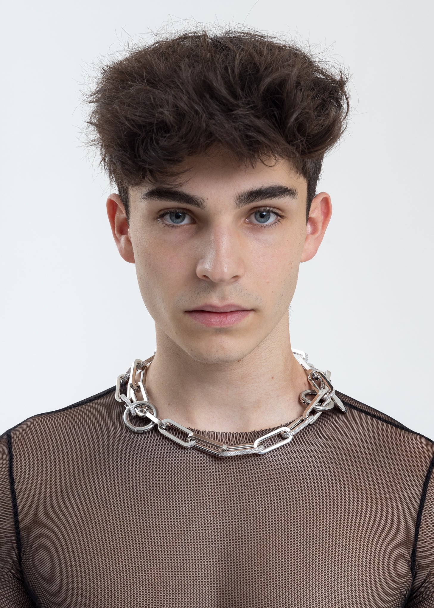Rhinestone Link Chain Necklace - Image 5