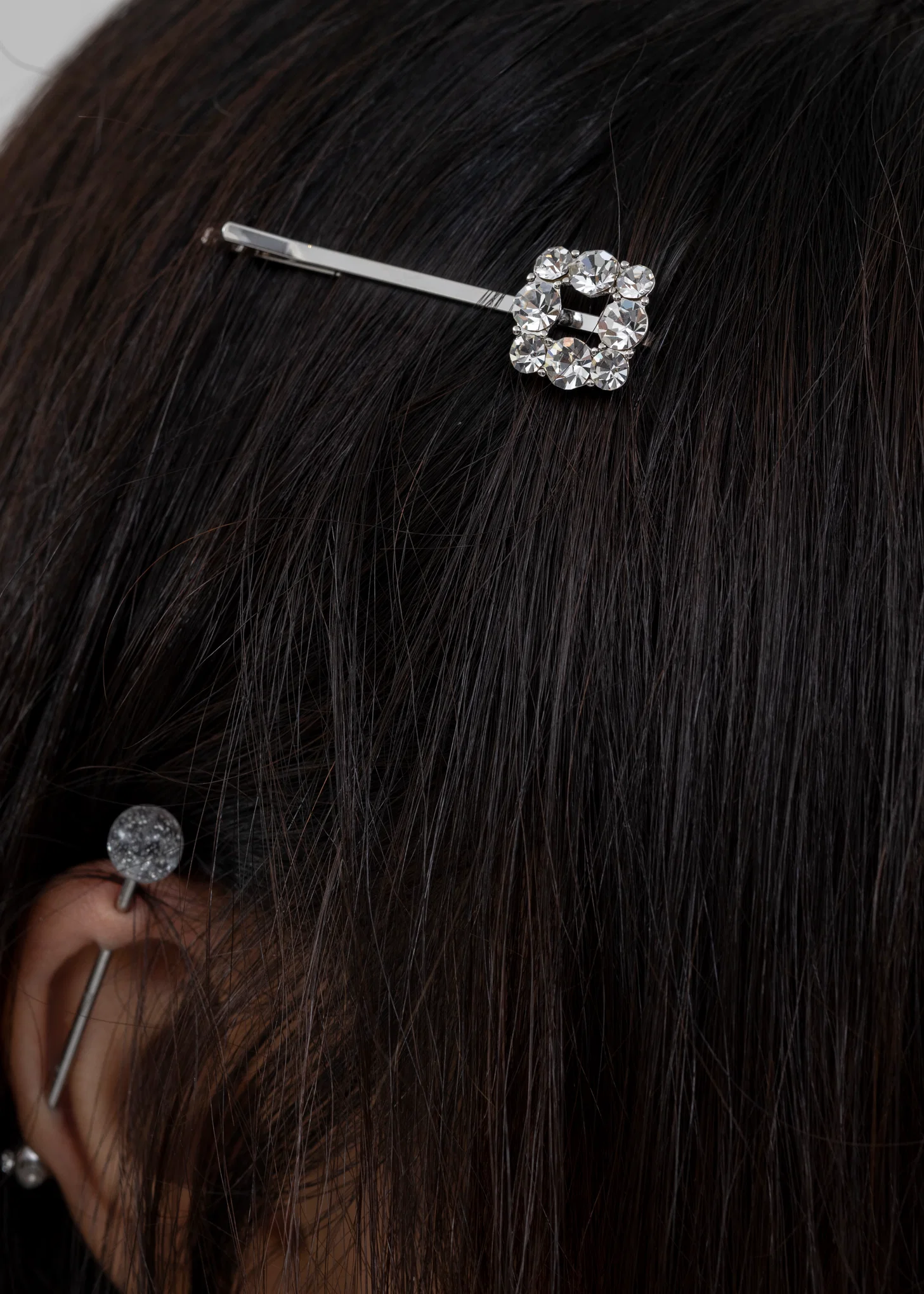 Rhinestone Square Hair Pin - Image 2