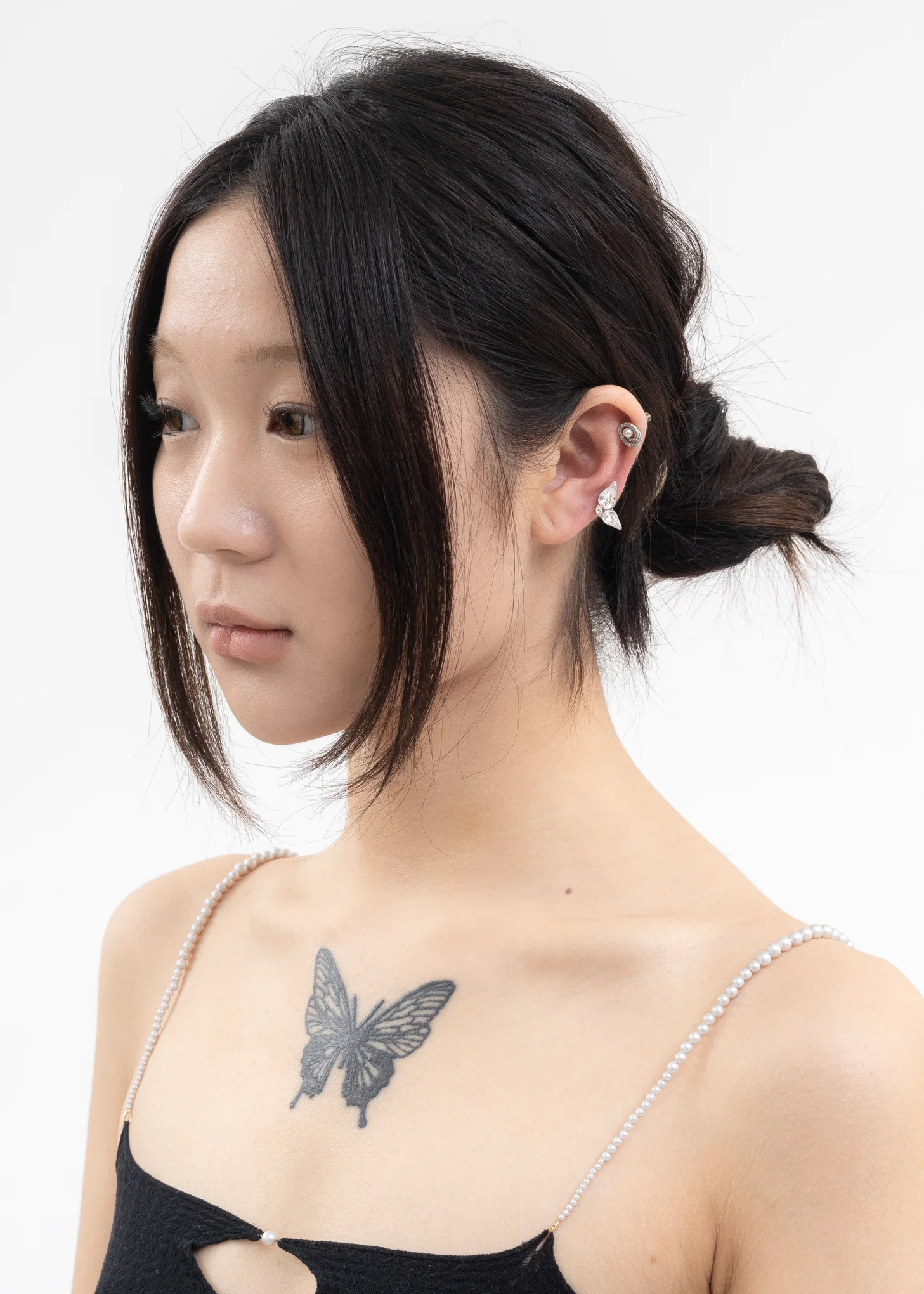 Rhinestone Wing Earring -Single - Image 4