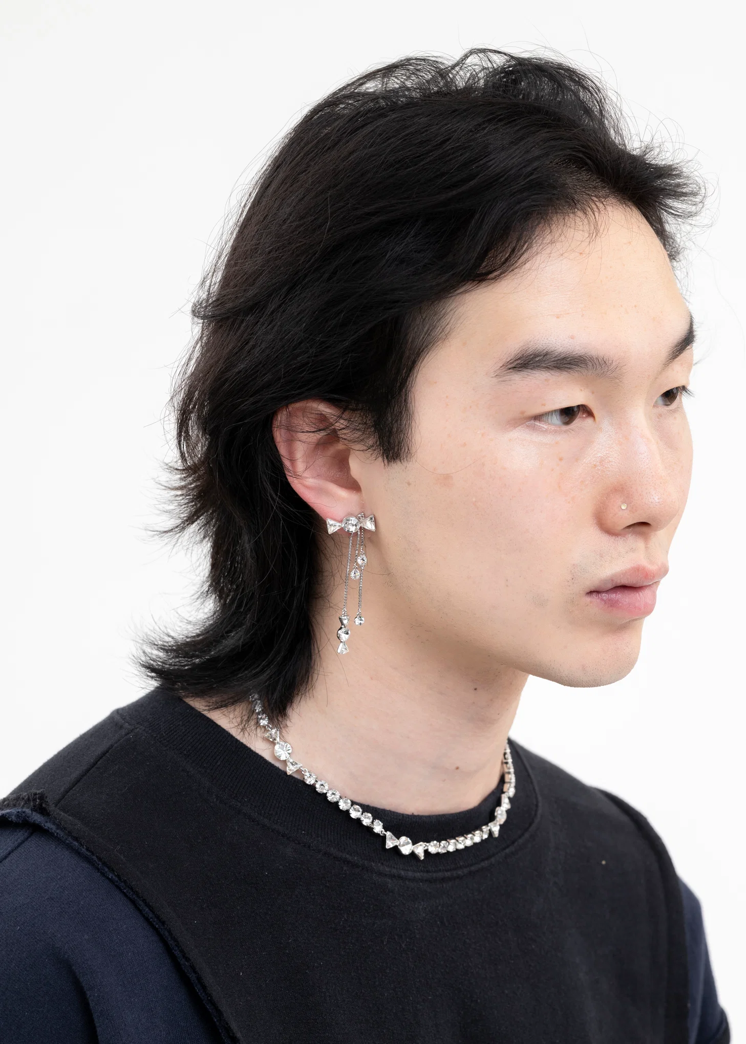 Rhinestone XINDONG FENGLING Earring - Single - Image 4