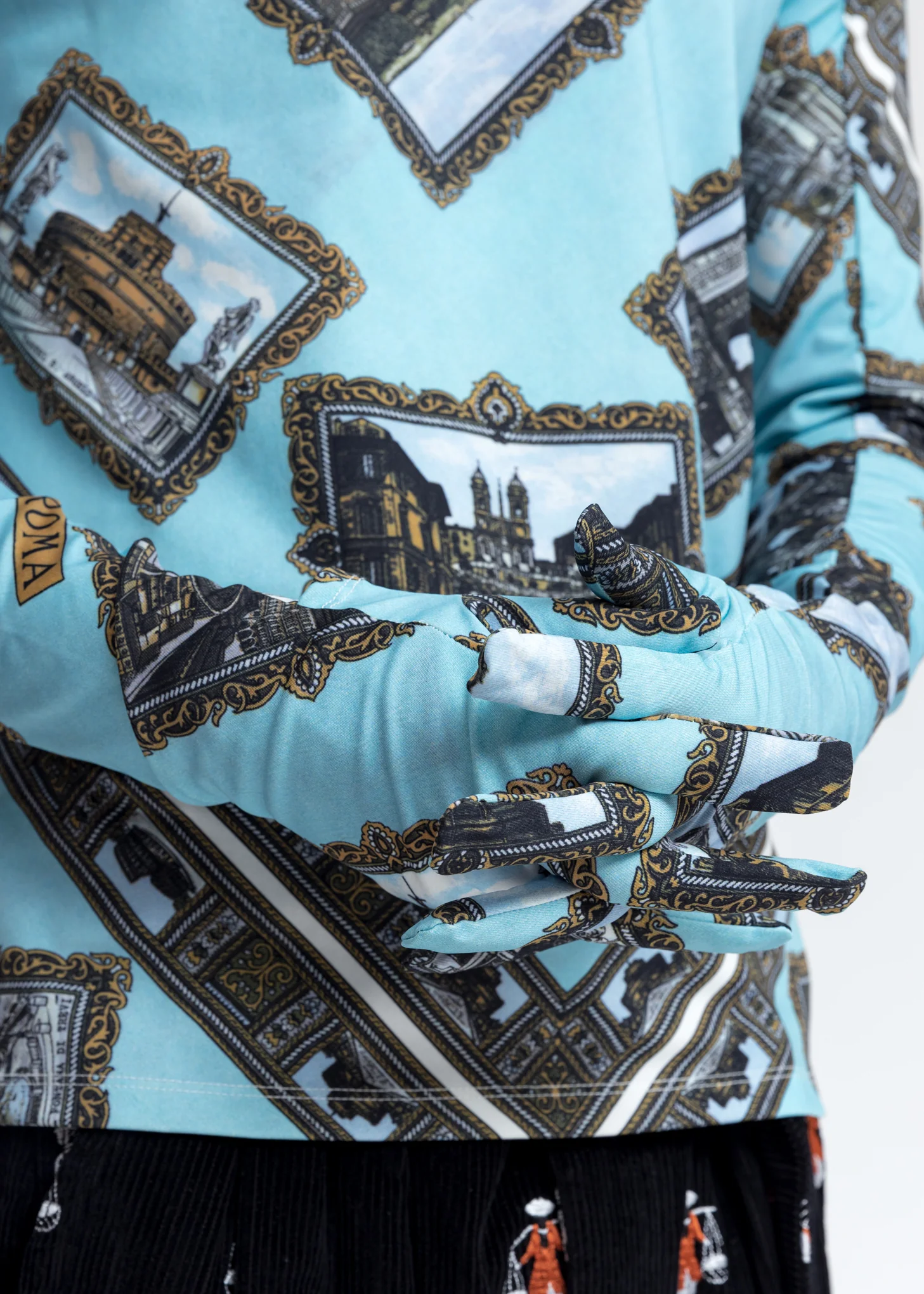 Roma Scarf Printed Long Sleeve Shirt - Image 2