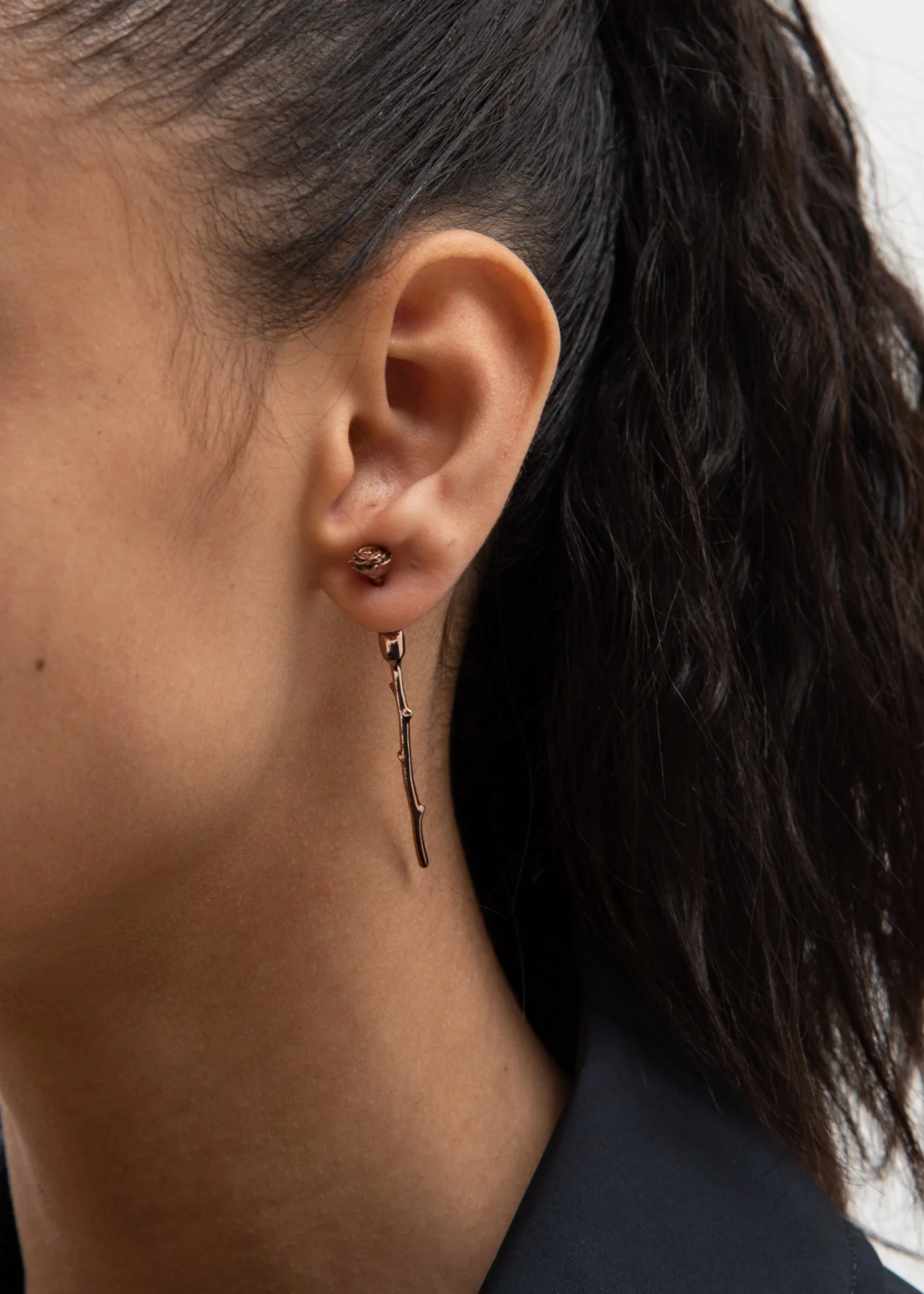 Rose Gold Rosetta Earring - Image 2