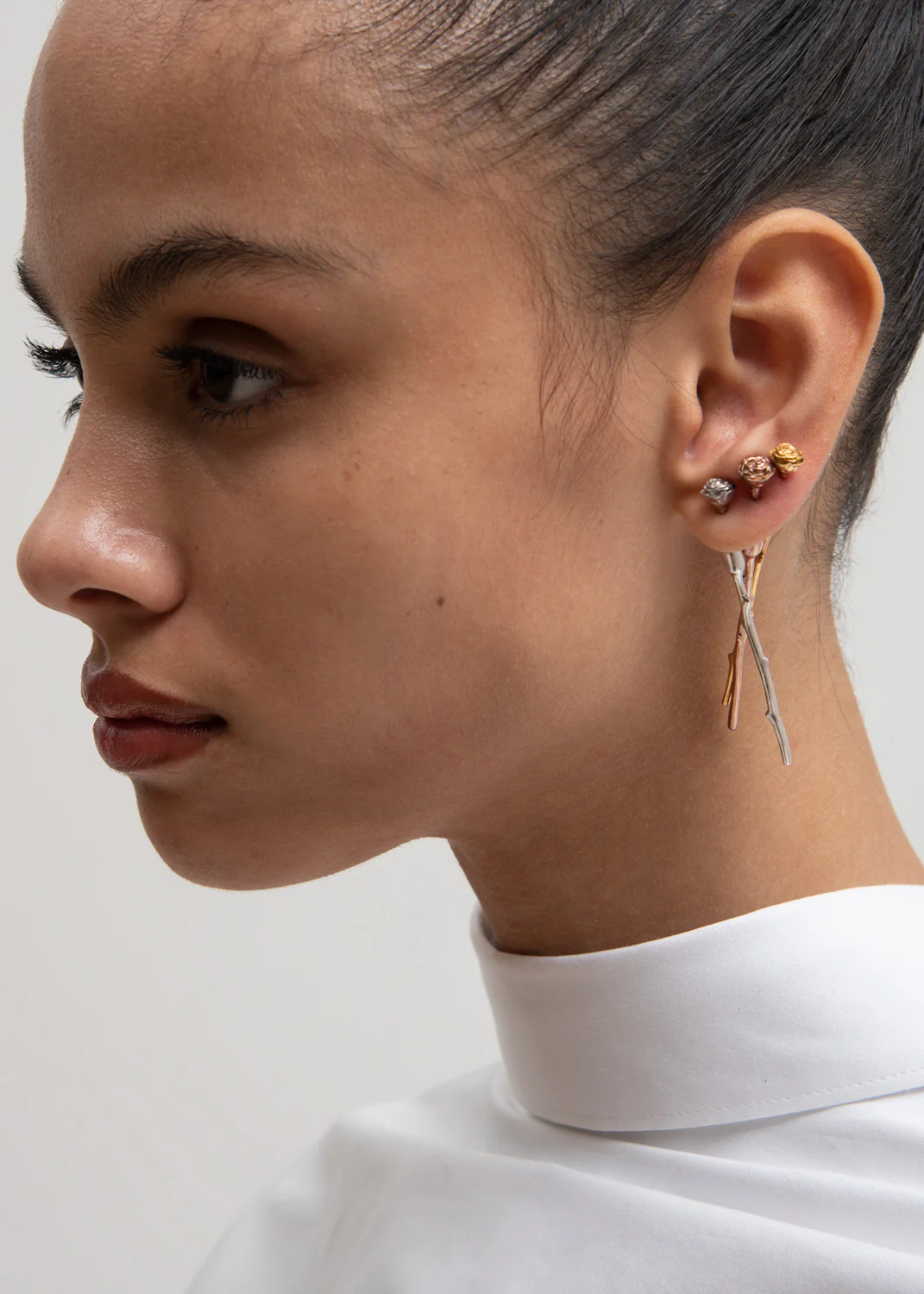 Rose Gold Rosetta Earring - Image 5