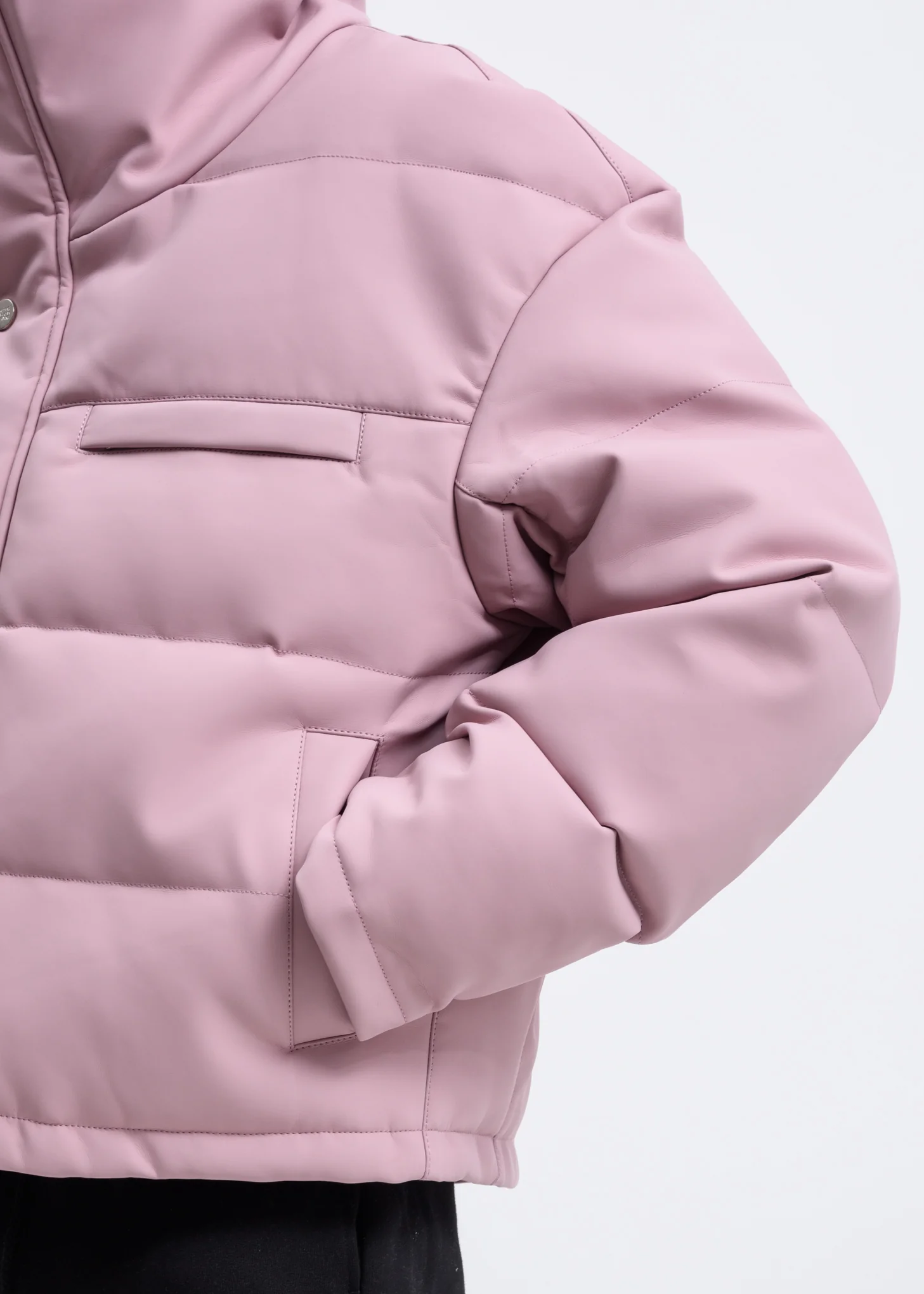 Rose High Neck Puffer Jacket - Image 4