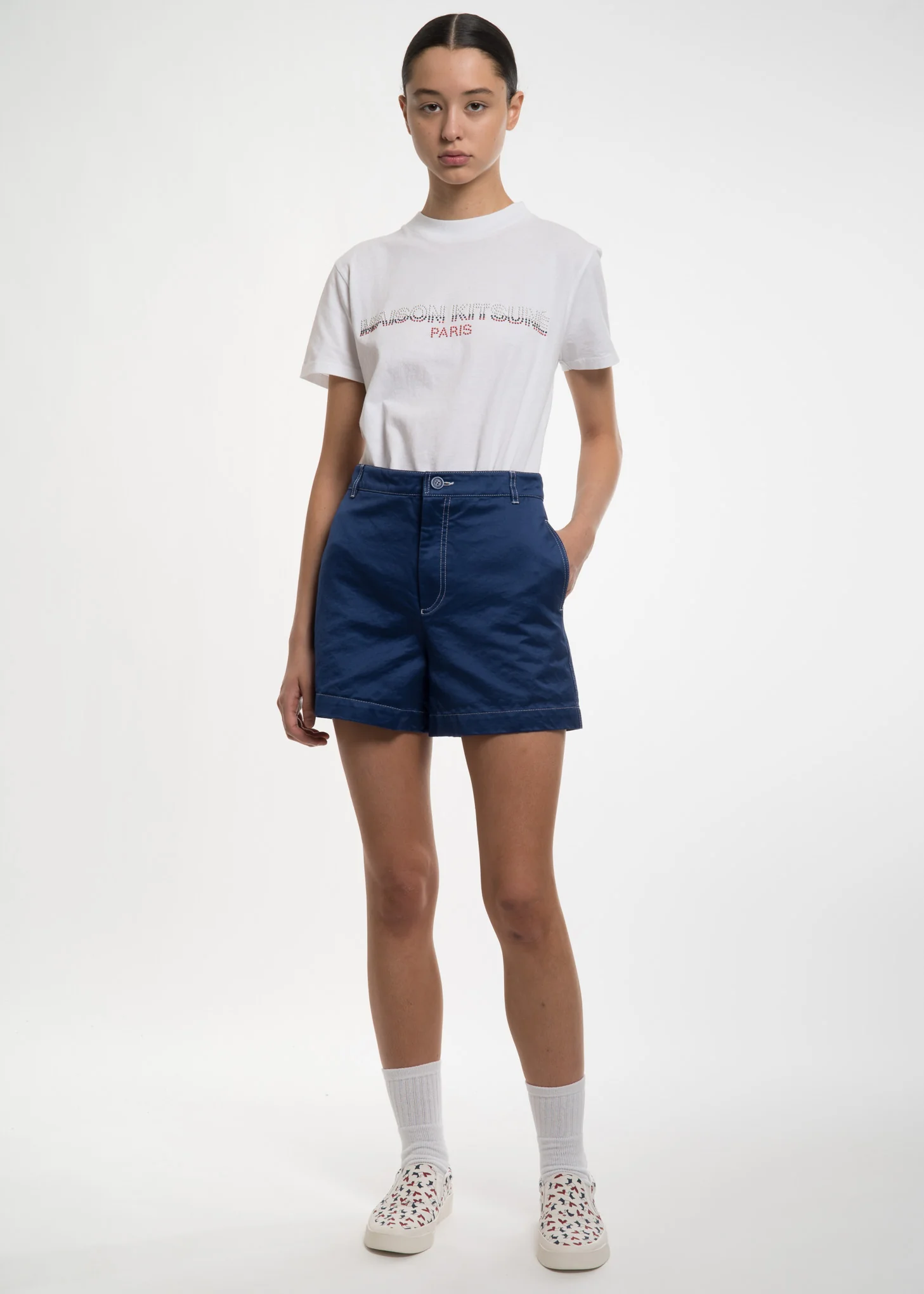 Royal Blue Satin Maddie Shorts - Image 3