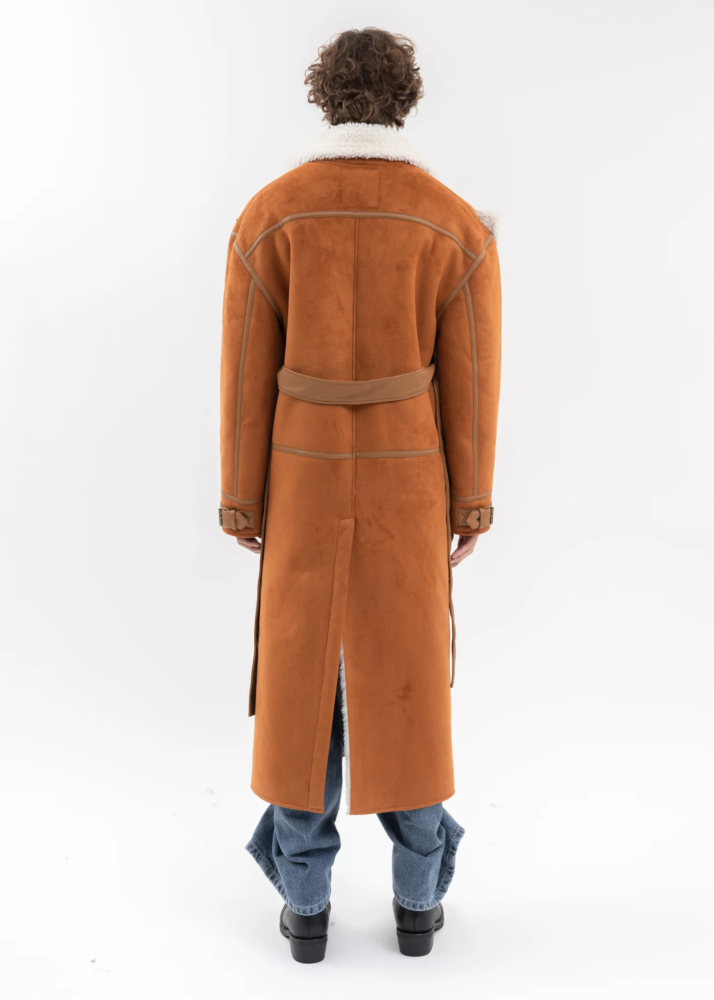 RUSH SNAP PANEL SHEARLING COAT - Image 5