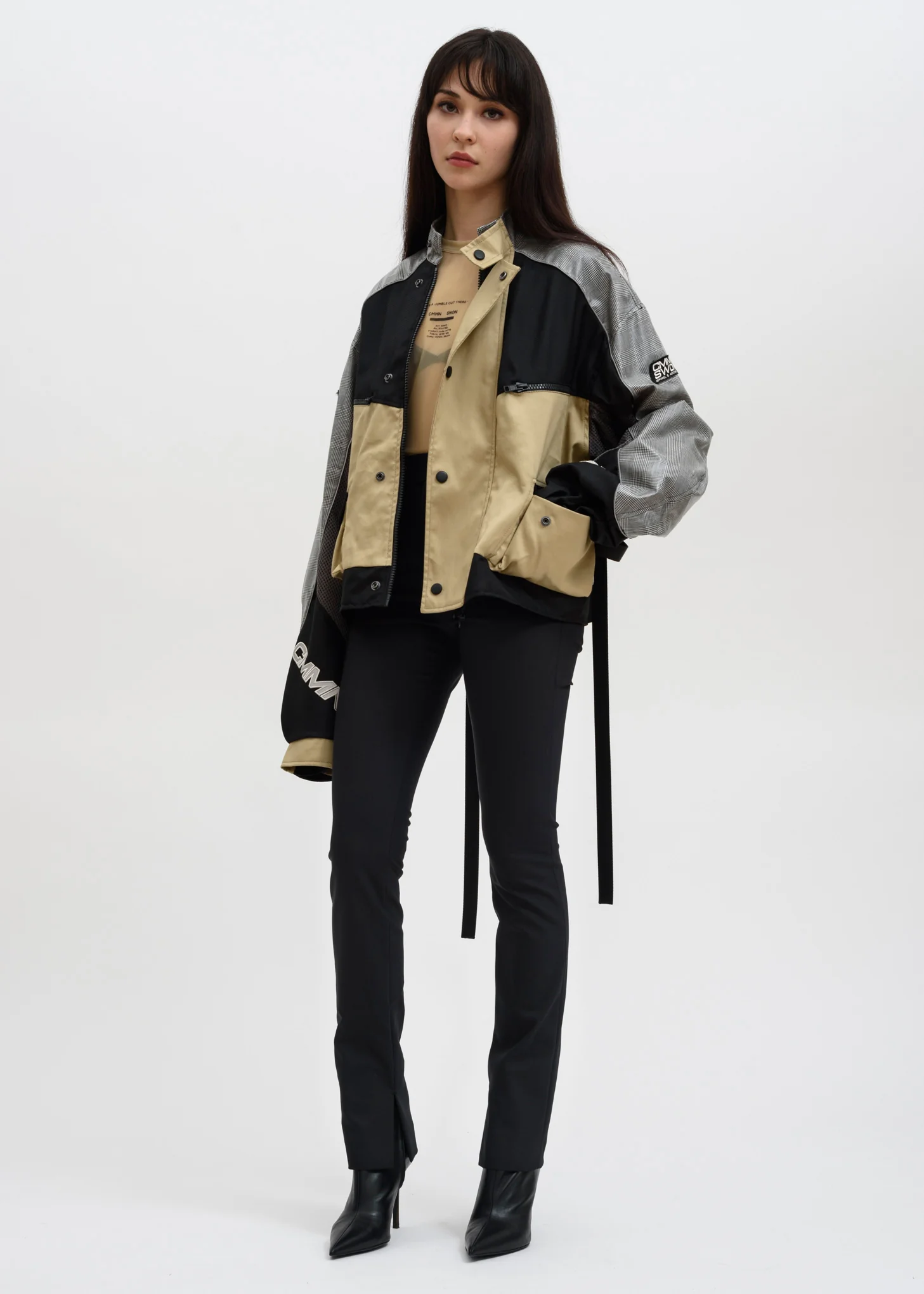 Sand Arno Mesh Print T-Shirt - Image 4