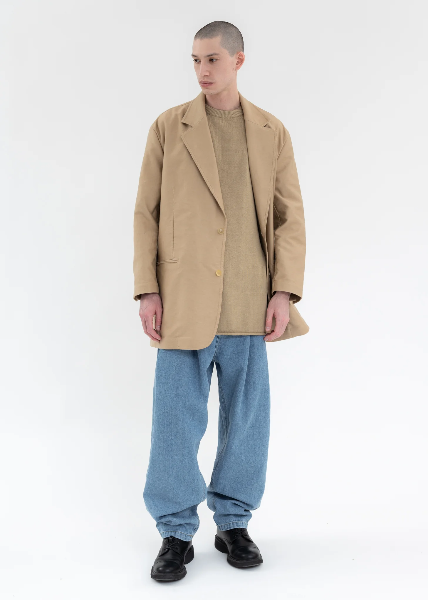 SAND BEIGE SINGLE BREASTED JACKET - Image 7