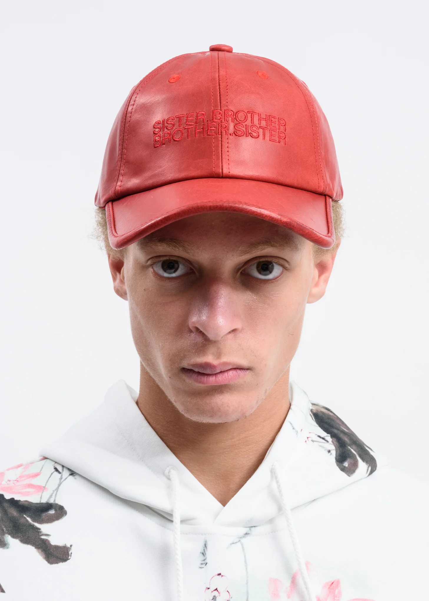 Scooter Embroidered Leather Cap
