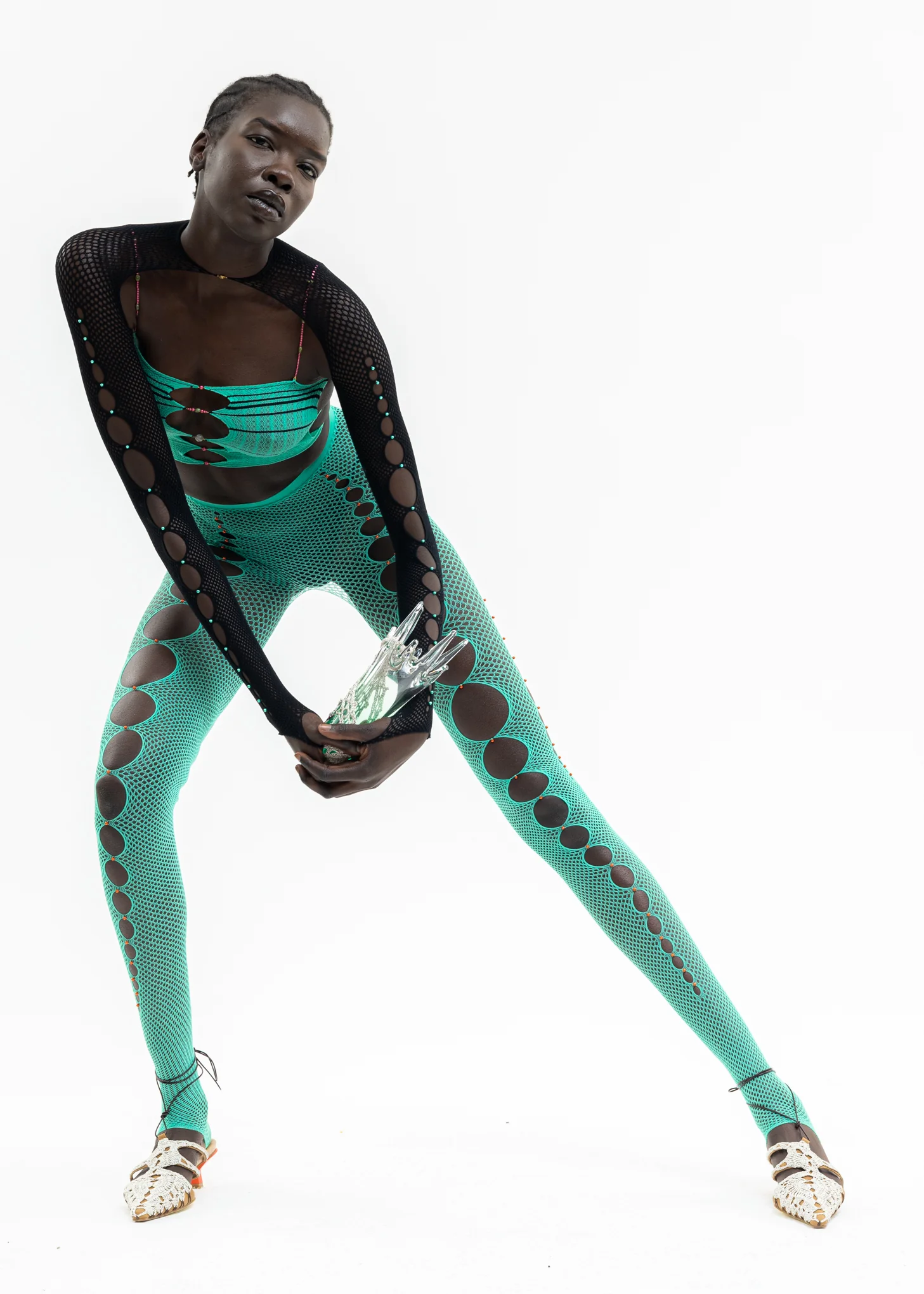 SEAFOAM MESH STOCKINGS - Image 6