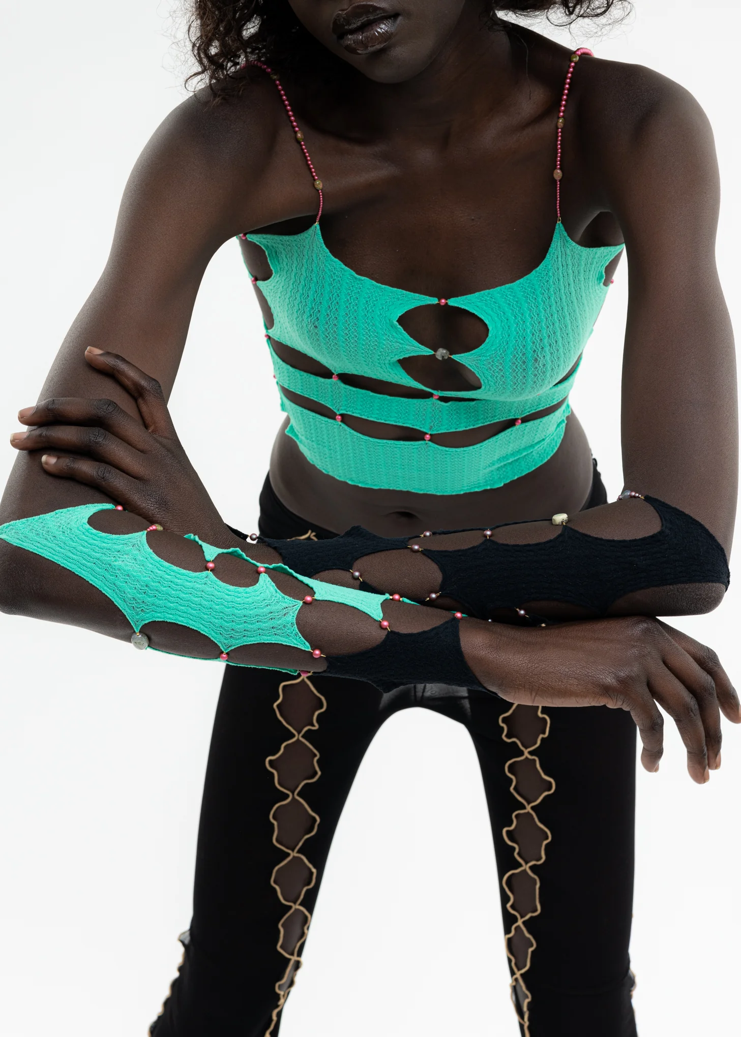 SEAFOAM & ONYX SINGLE CROPPED ARM SLEEVE - Image 5