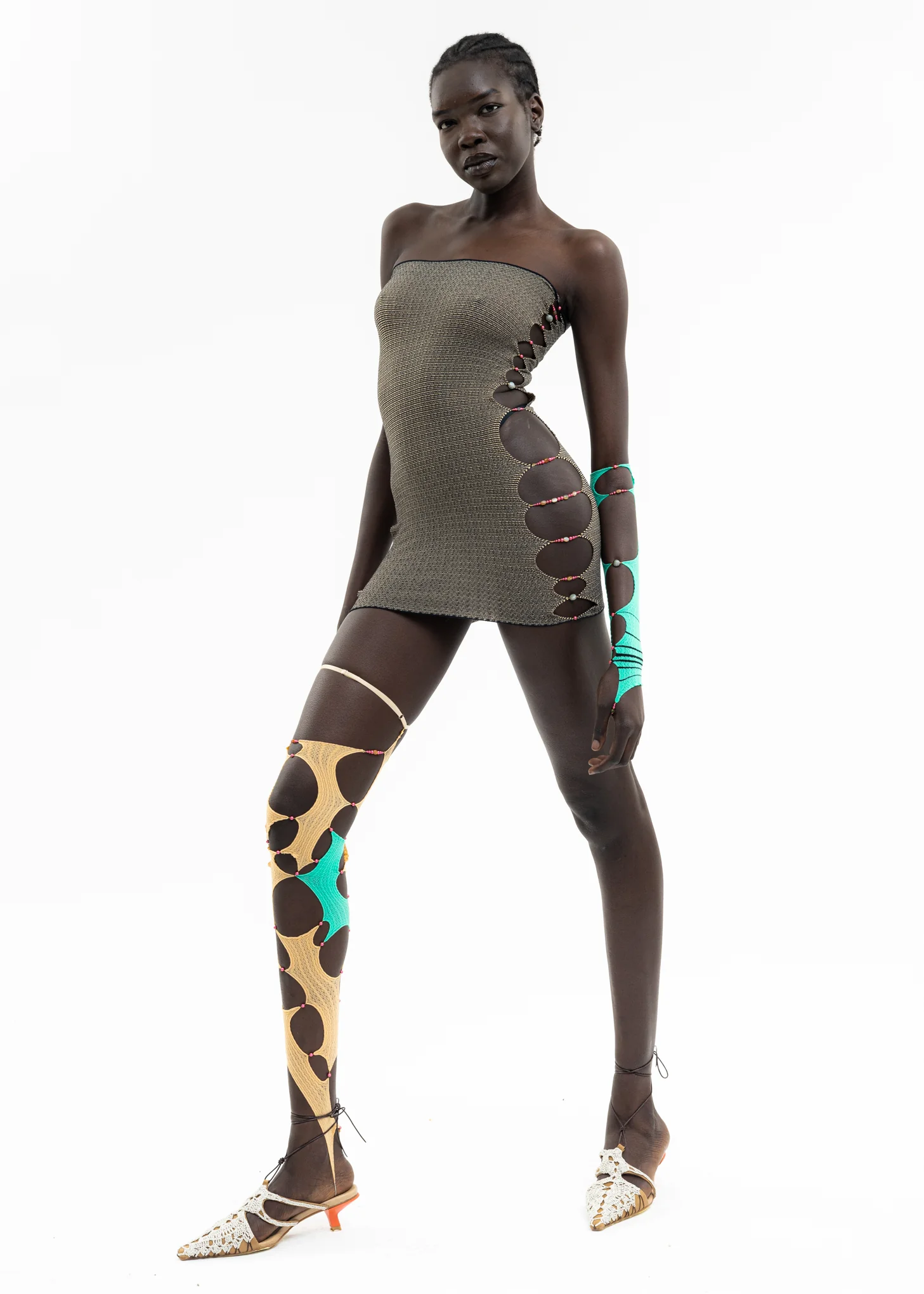 SEAFOAM & ONYX STRIPED ARM SLEEVE - Image 4
