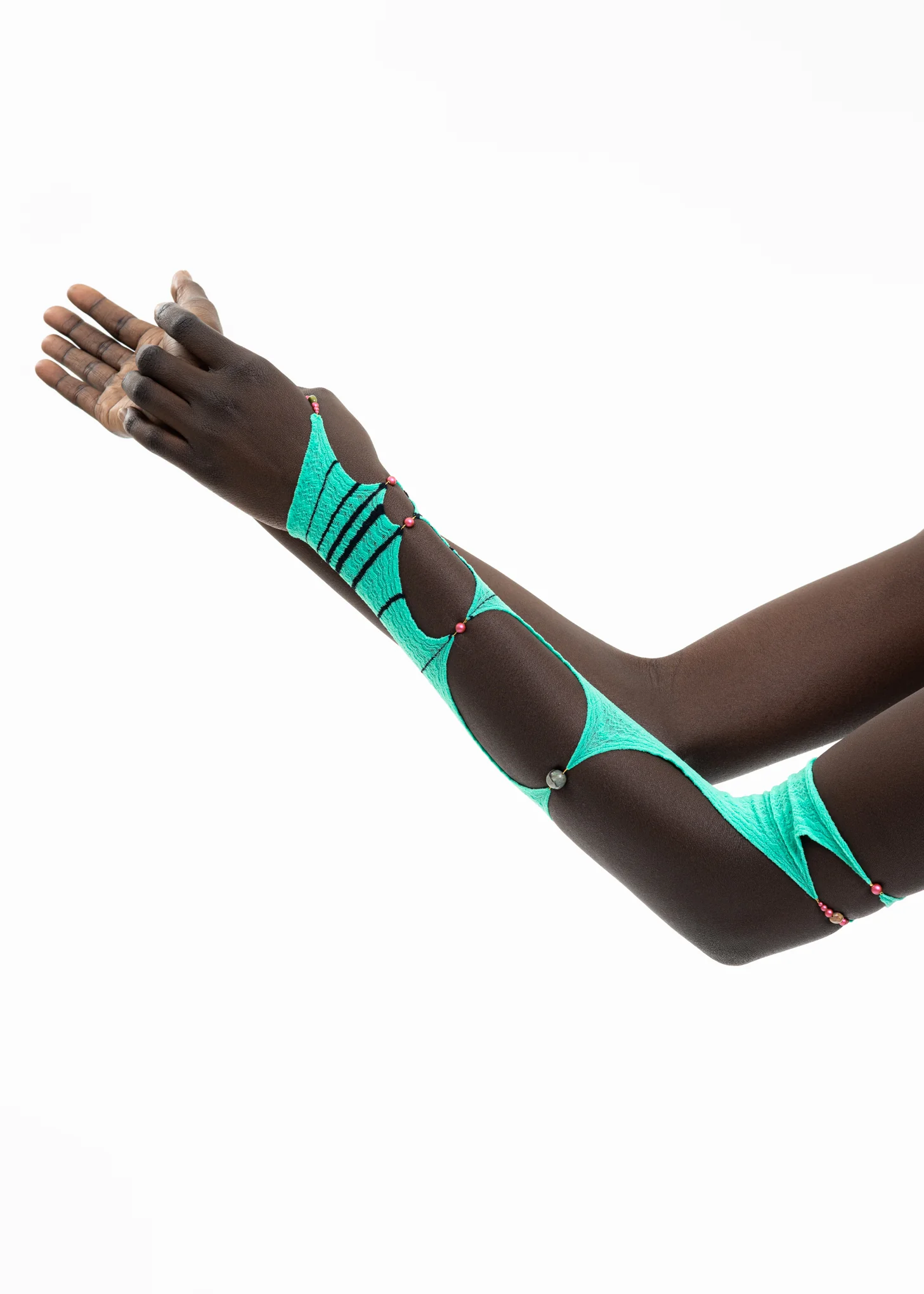 SEAFOAM & ONYX STRIPED ARM SLEEVE - Image 7