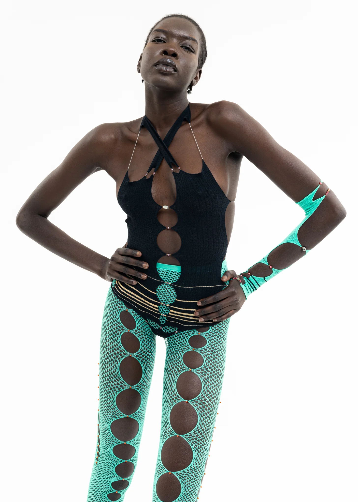 SEAFOAM & ONYX STRIPED ARM SLEEVE - Image 8