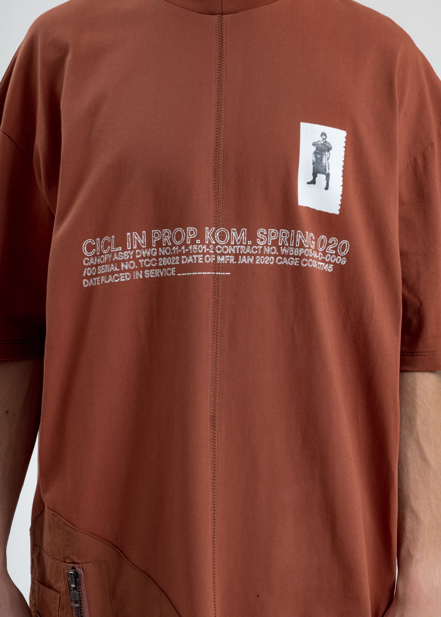 Sienna Loose Fit T-Shirt With Nylon Pocket - Image 4