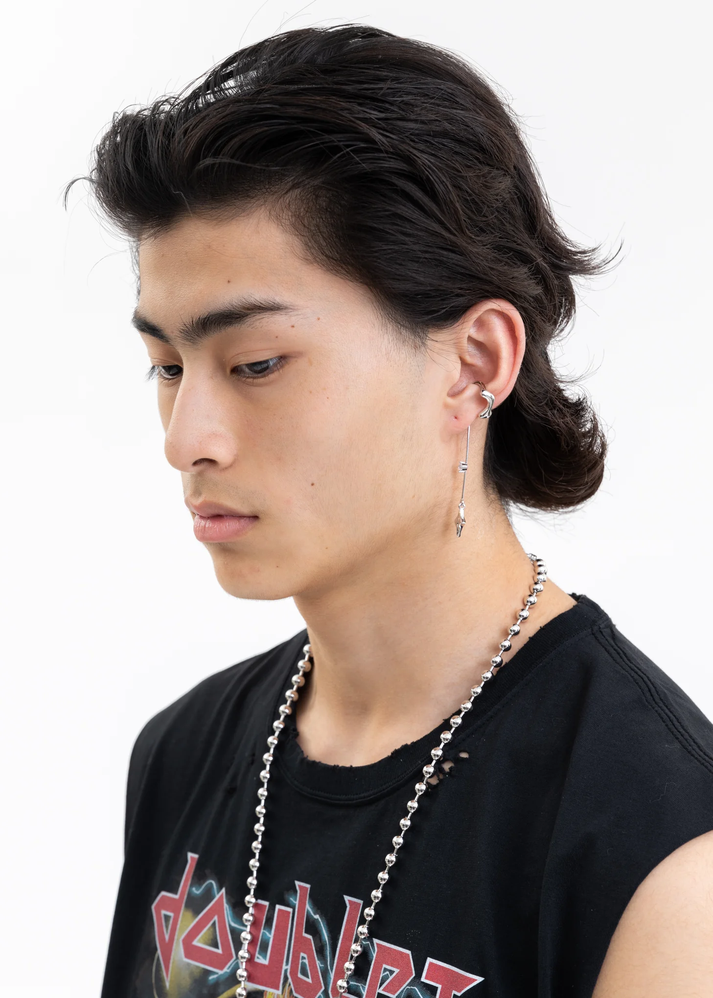 Silver Star and Diamond Ear Cuff - Image 4