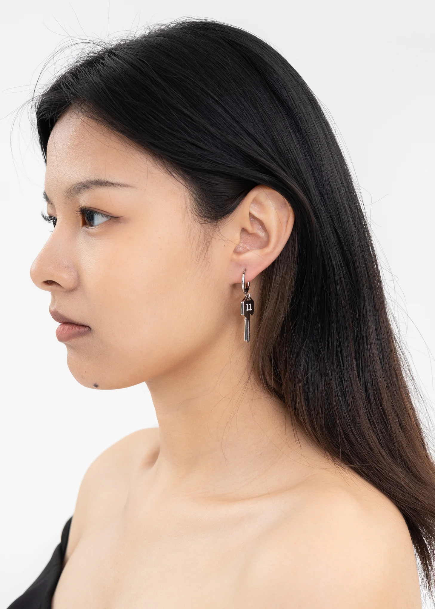 Silver 11 Key Earring  - Single - Image 3