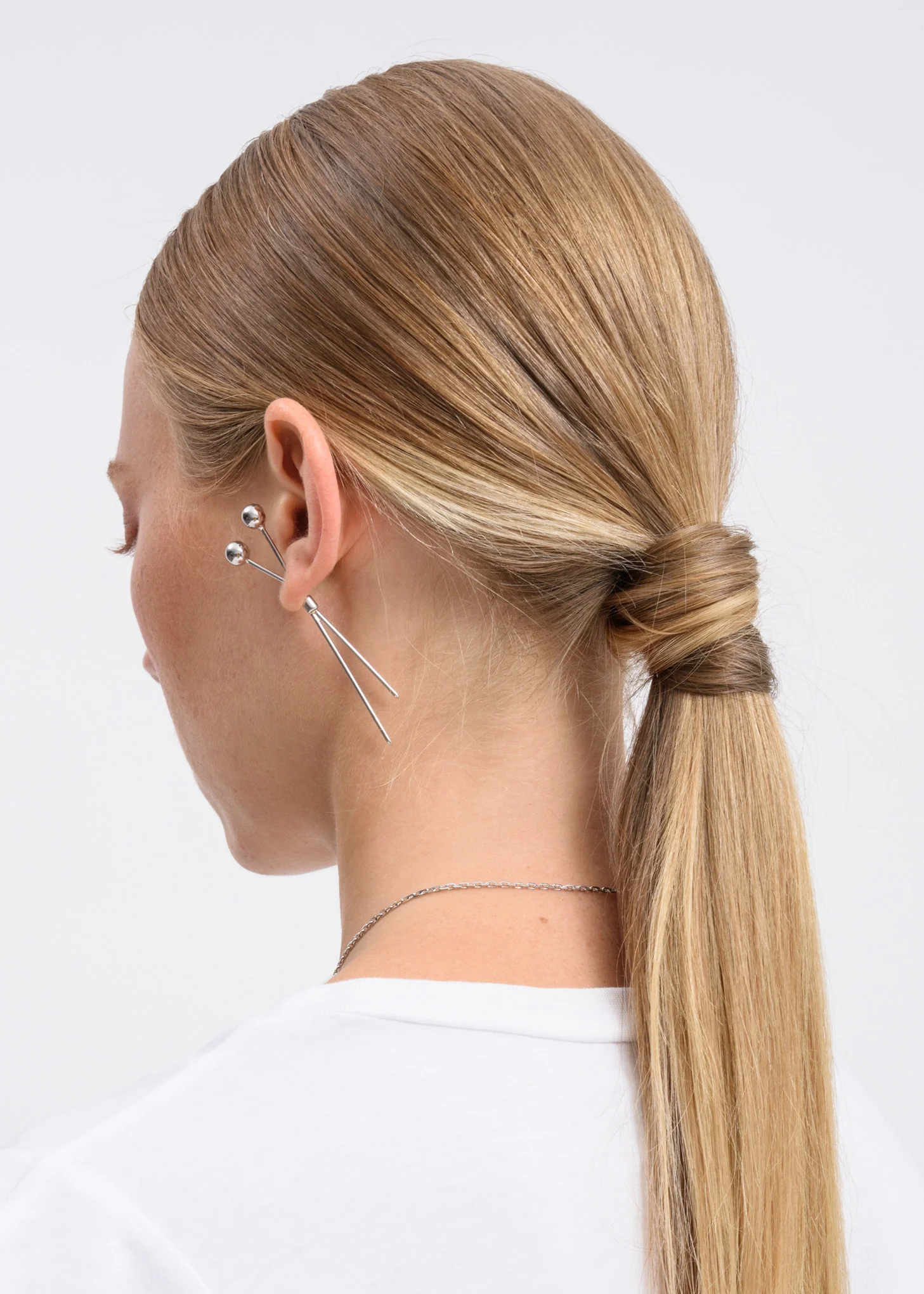 Silver 2 Pin Earring - Image 3