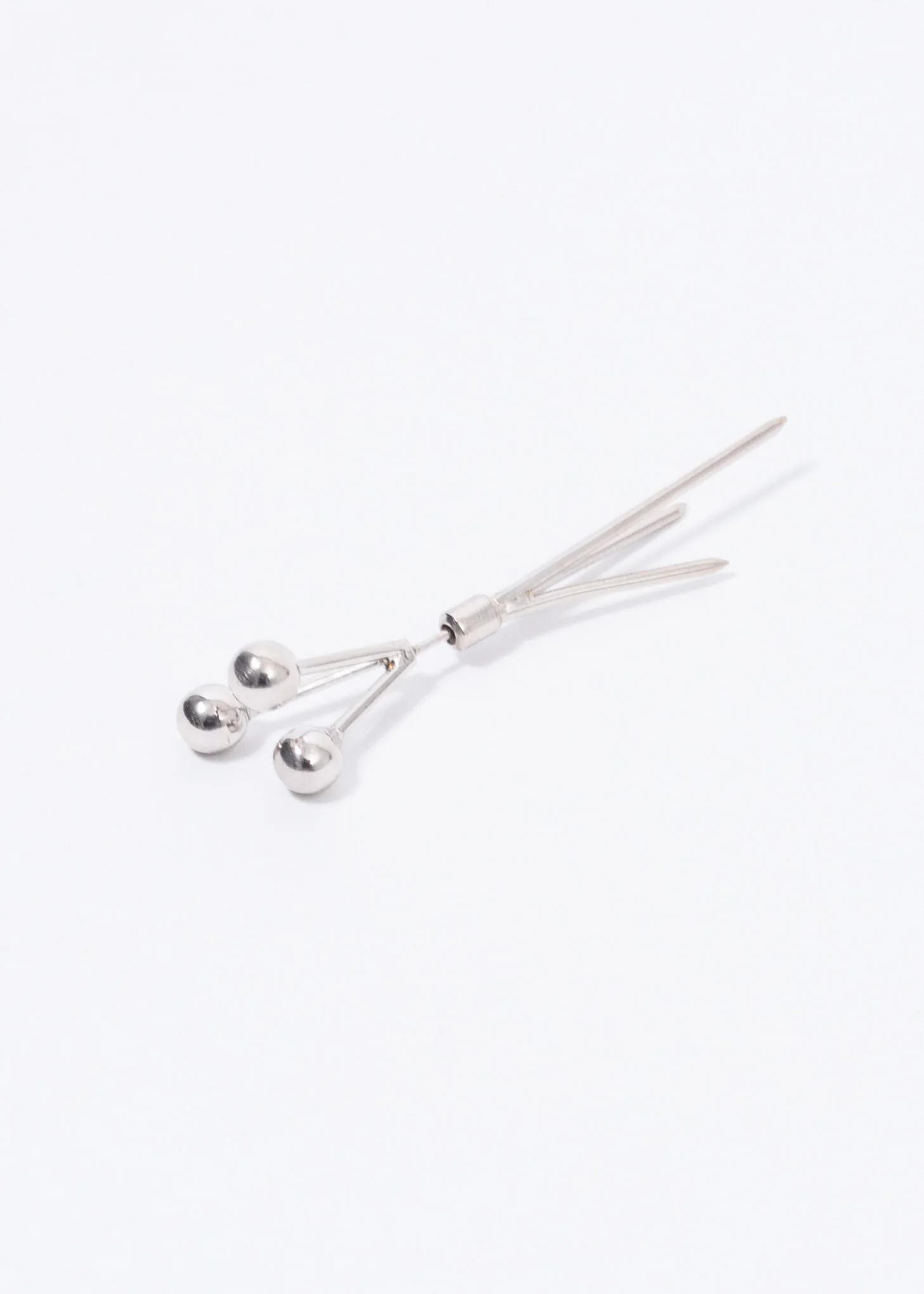 Silver 3 Pin Earring