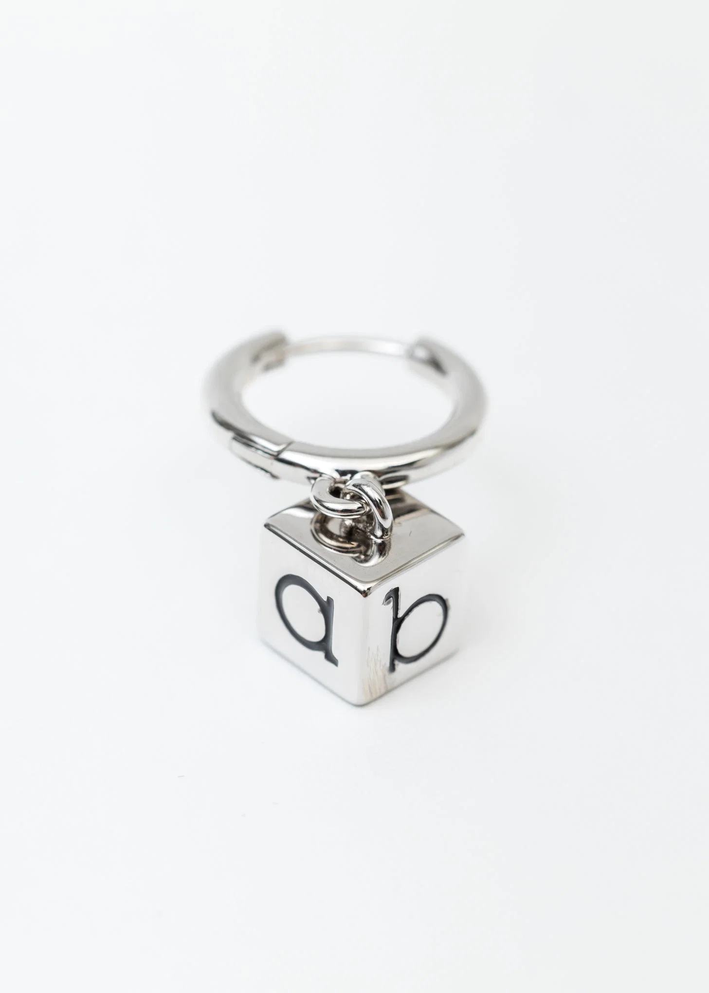 Silver A/B/11/ ）Square Earring - Single - Image 4