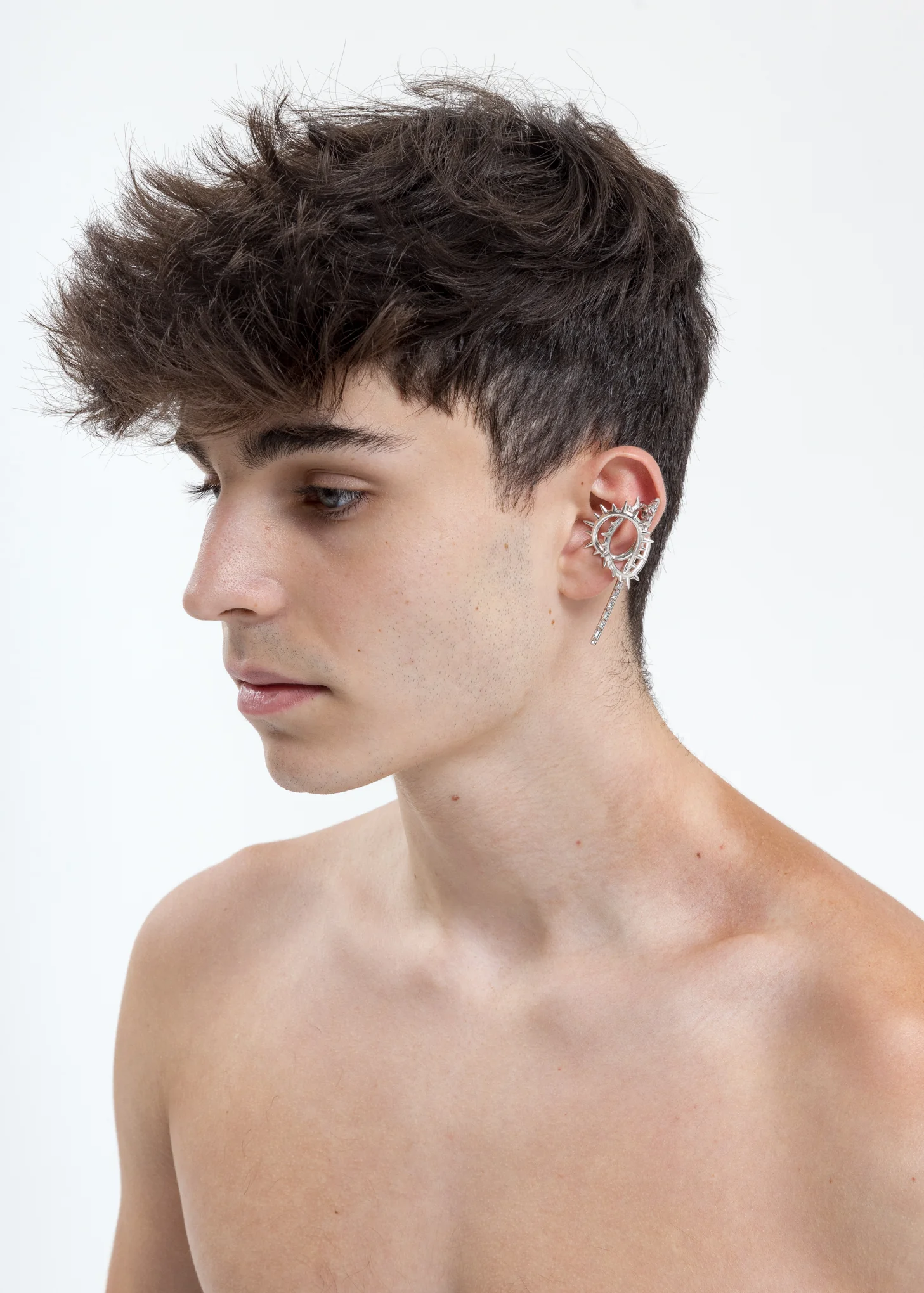 Silver Knot Spur Ear Cuff - Image 3