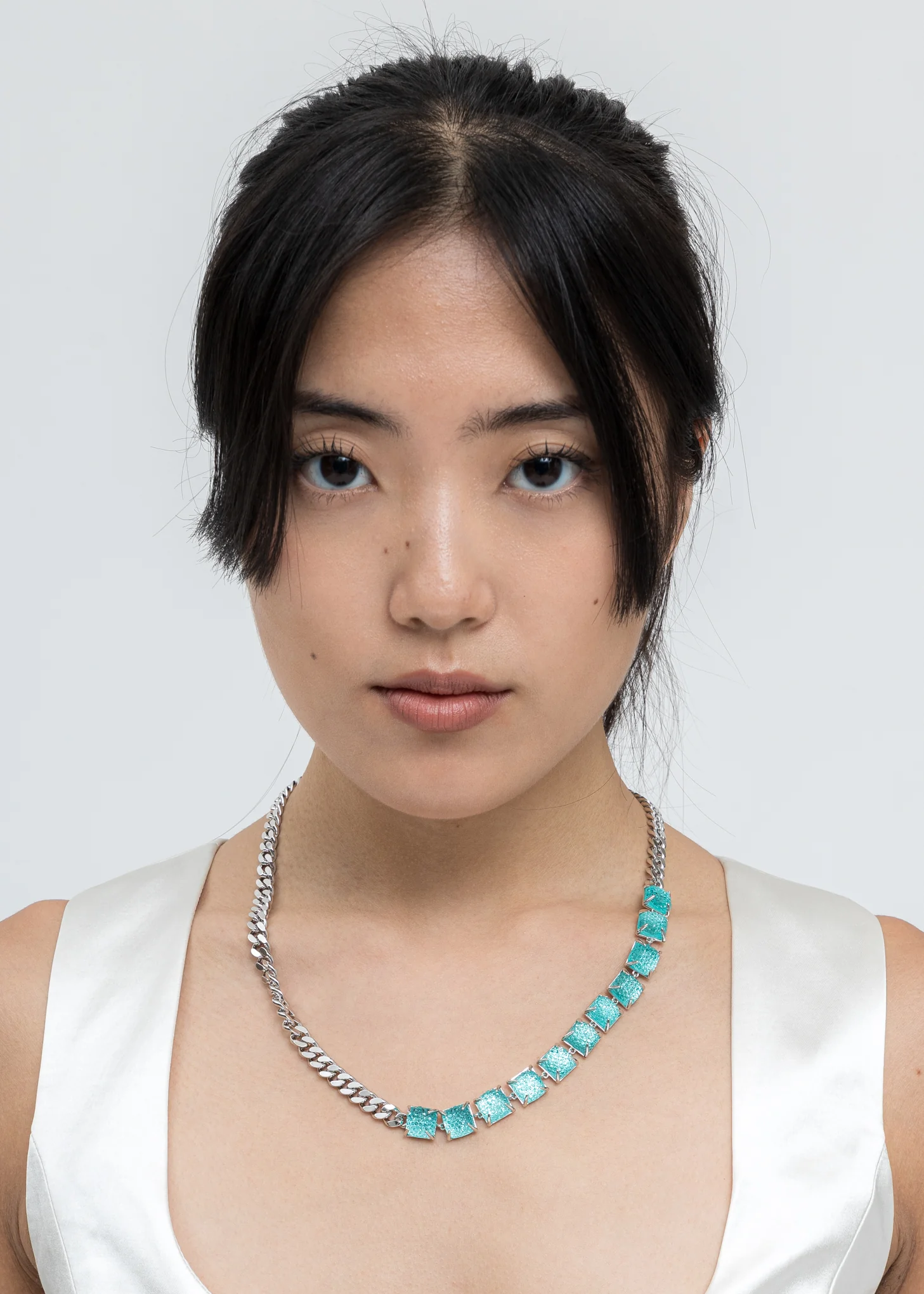 Silver And Blue Candy Necklace - Image 3