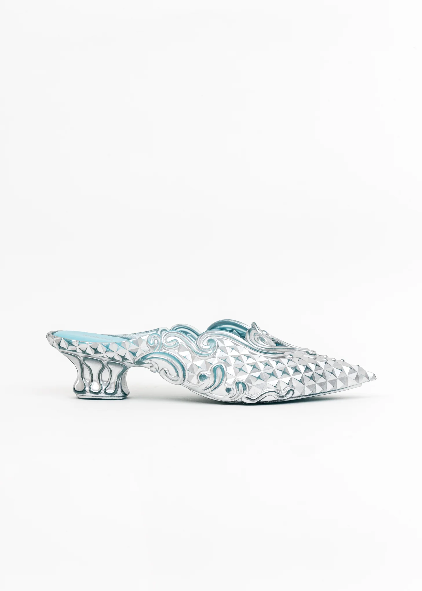 Silver And Blue MELISSA Point Mule - Image 5