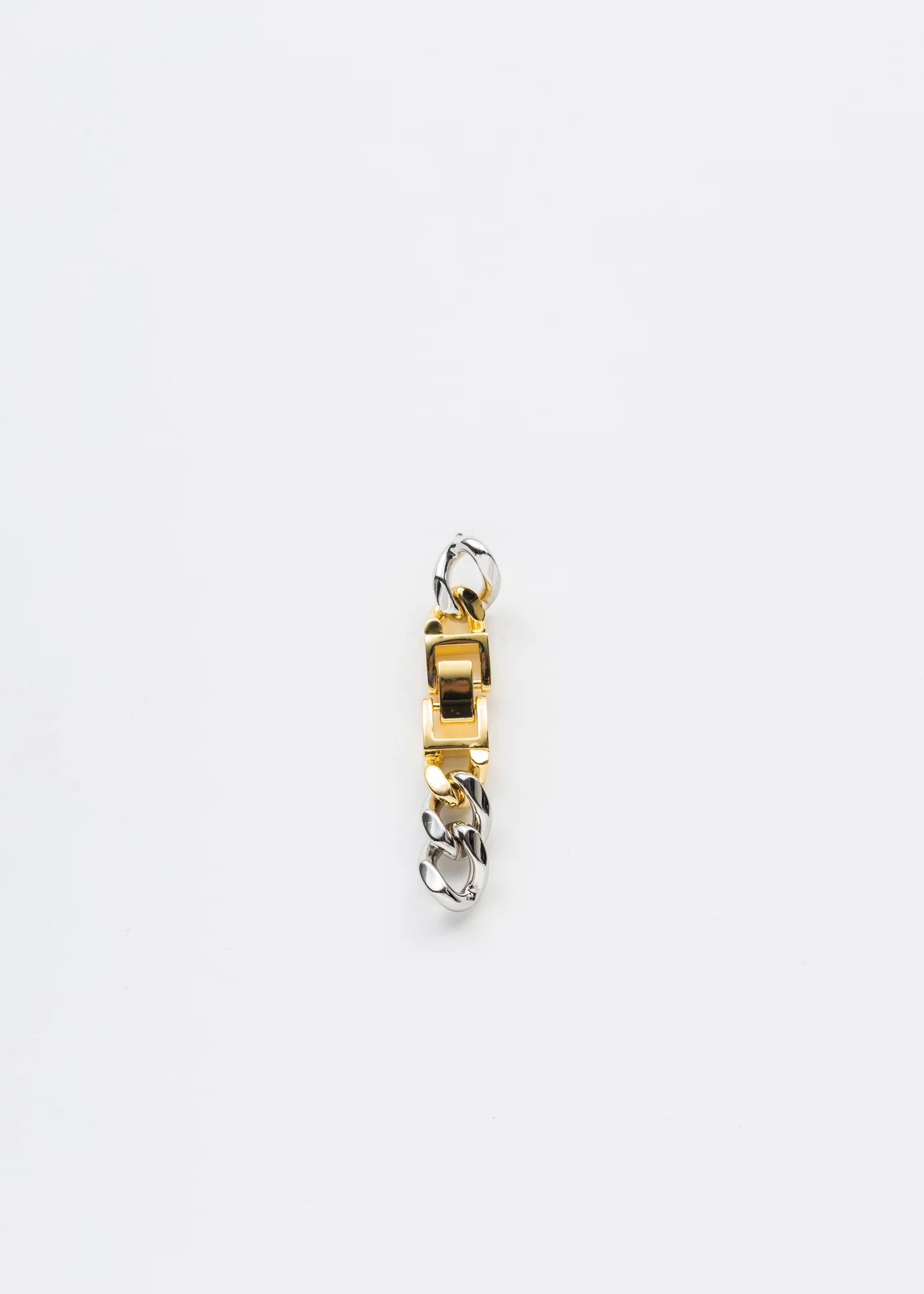 Silver And Gold Link Earring - Single