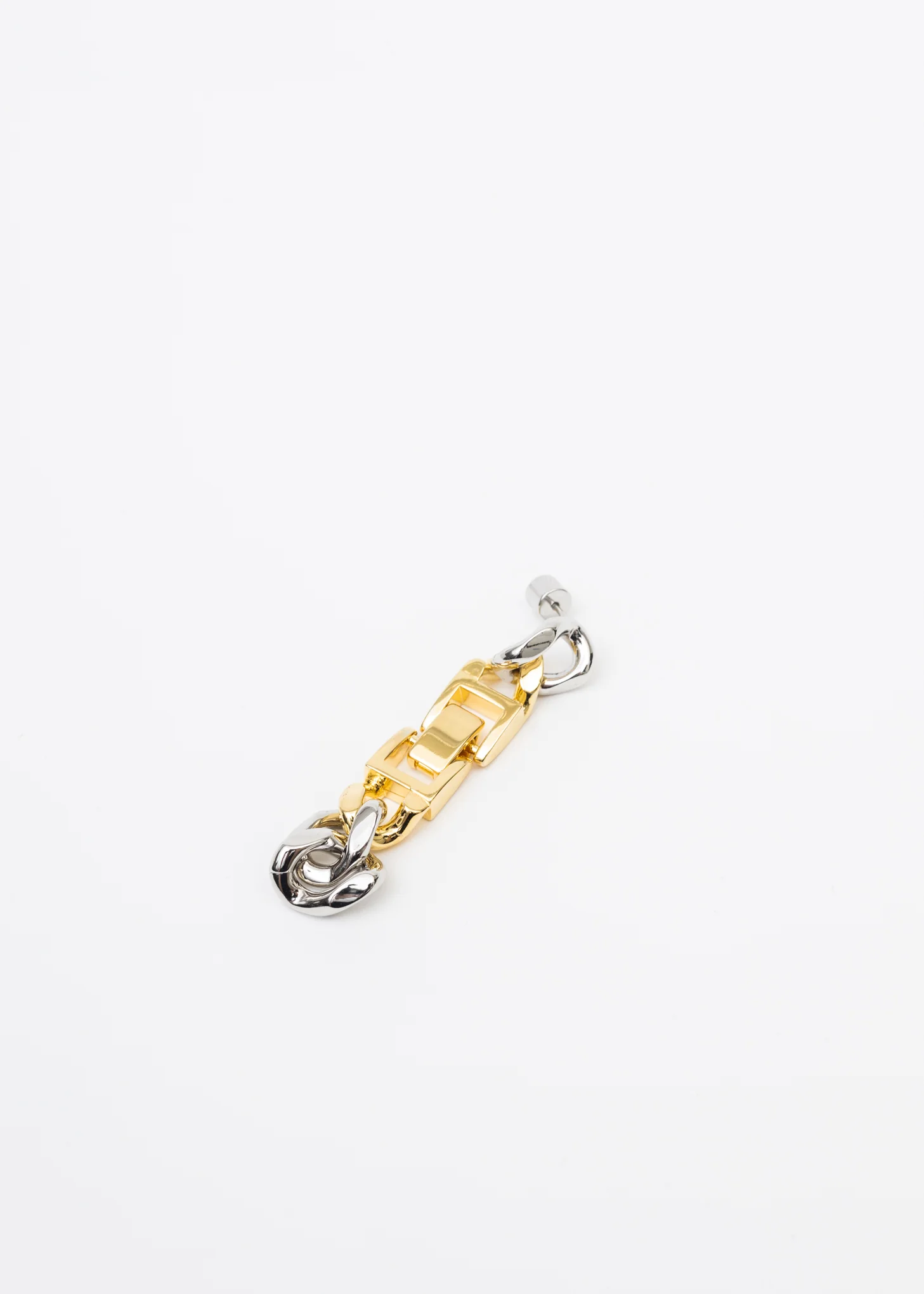 Silver And Gold Link Earring - Single - Image 4