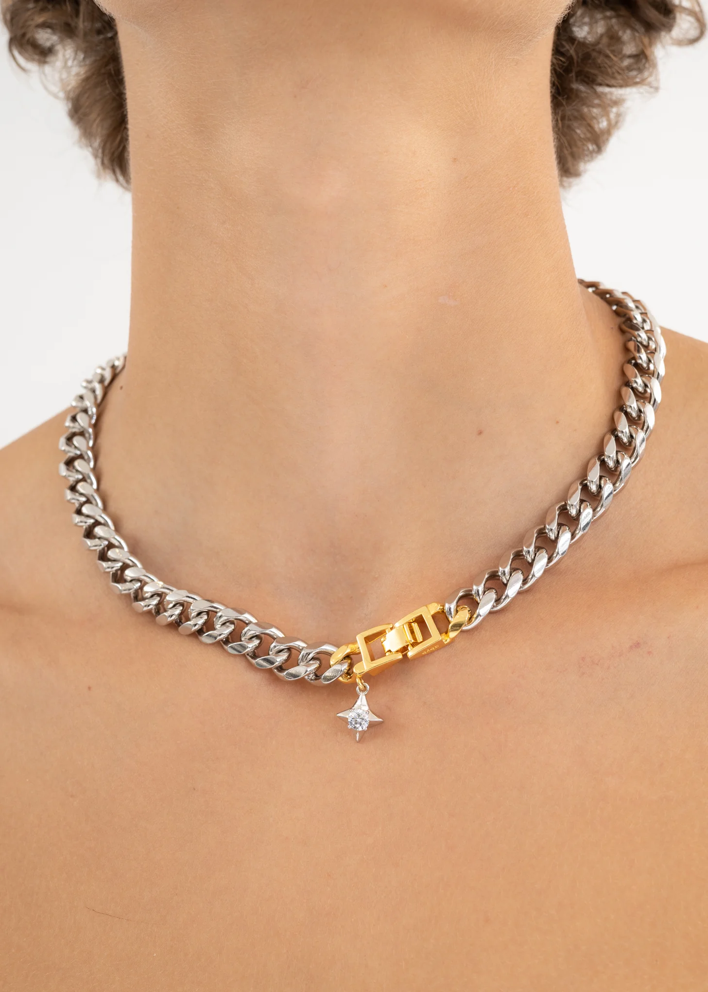 Silver And Gold  Mix Necklace - Image 3