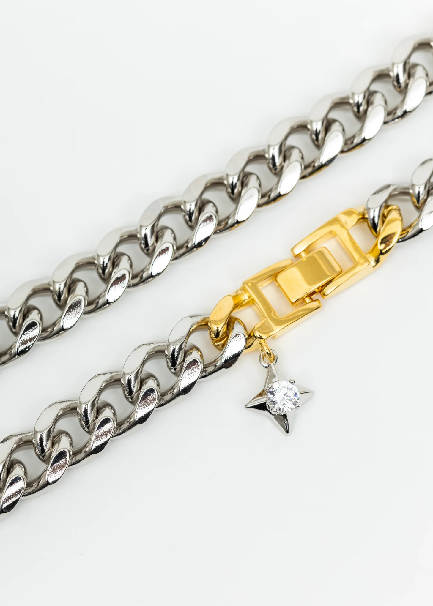 Silver And Gold  Mix Necklace - Image 4