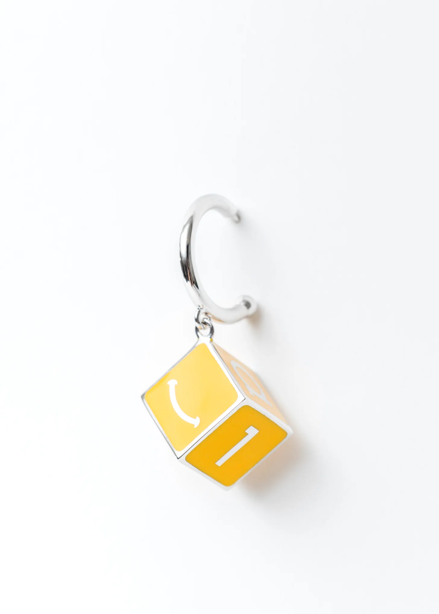 Silver And Gold Square Earring - Single - Image 5