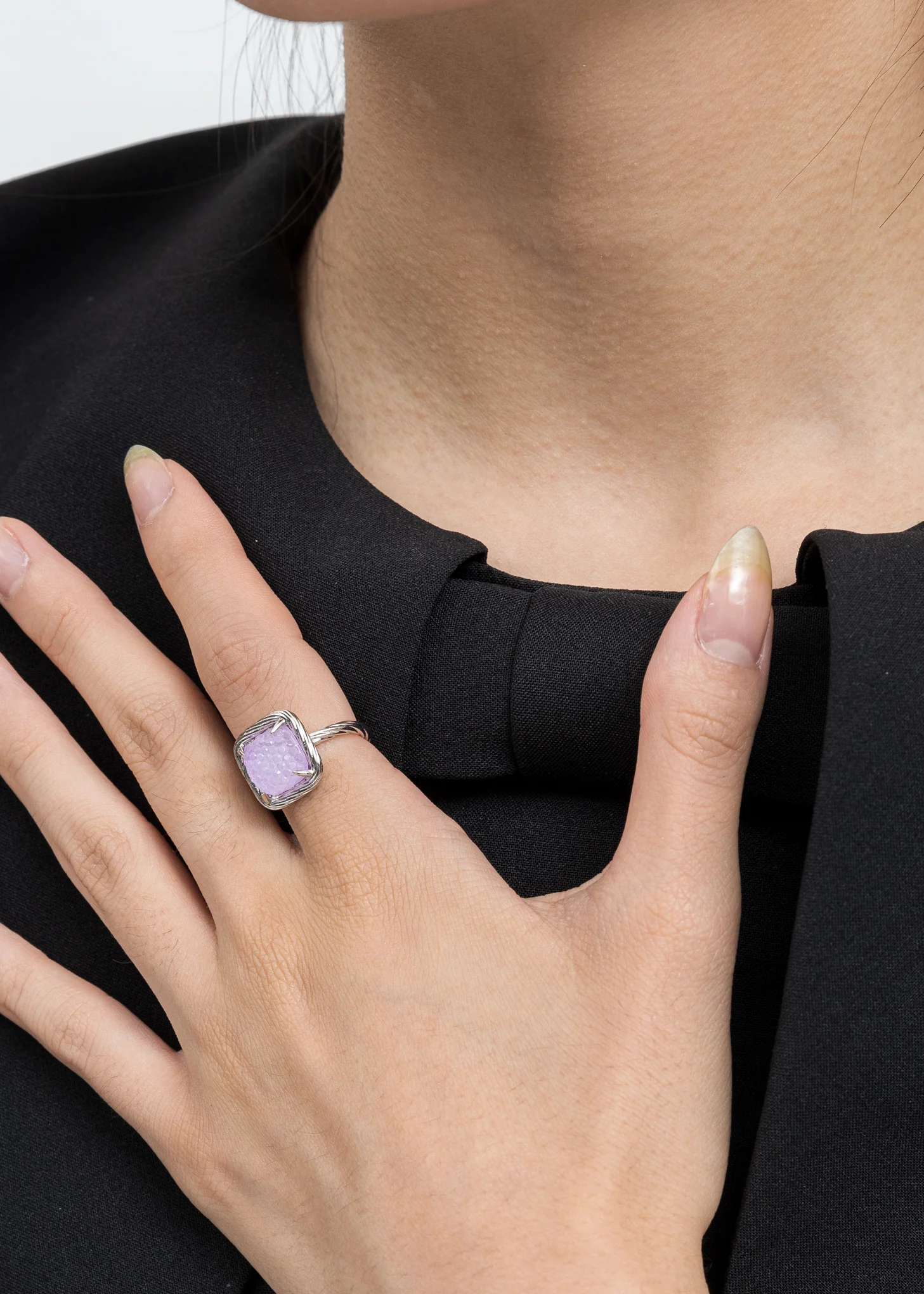 Silver And Purple Candy Ring - Image 2